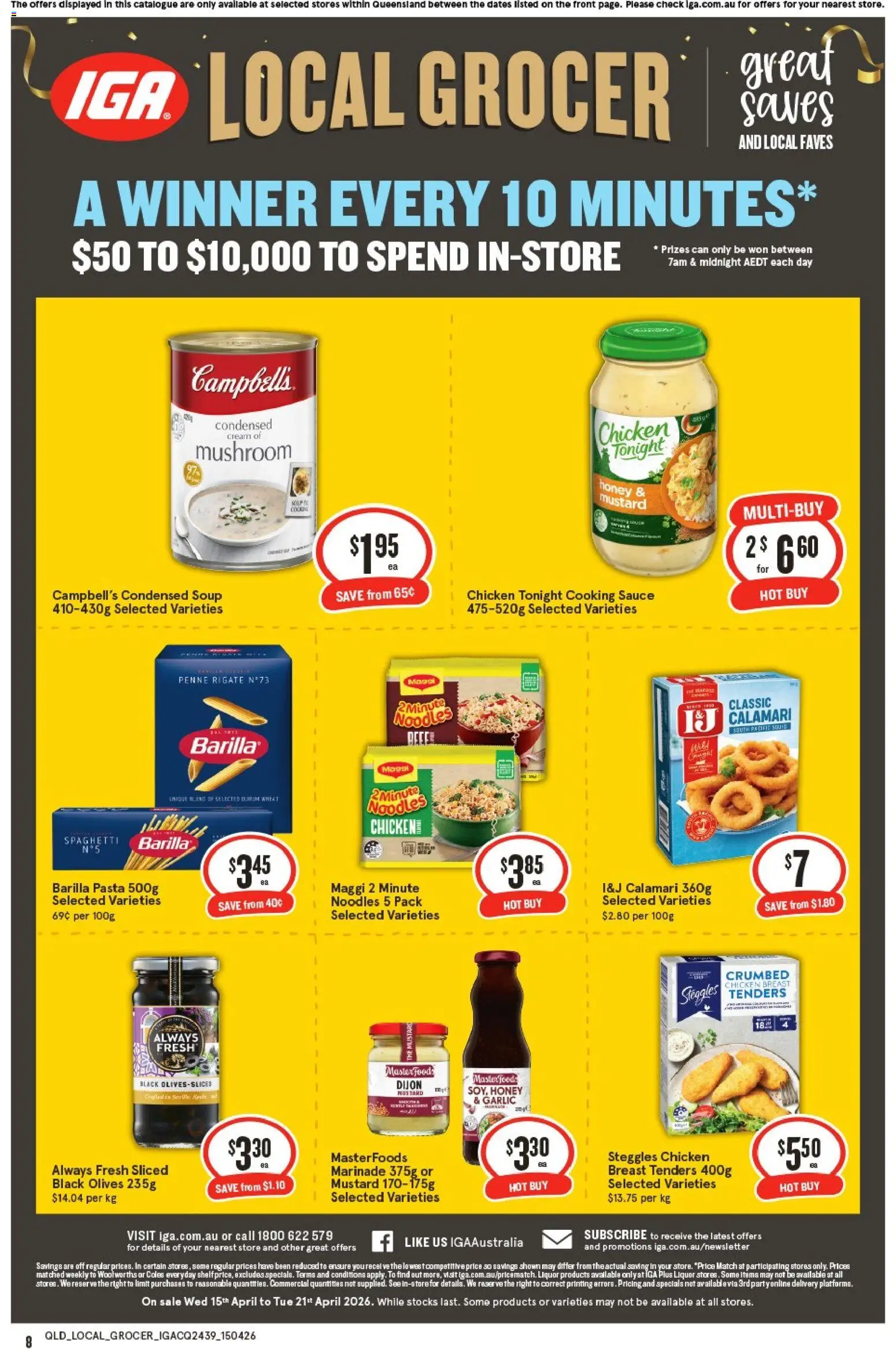 IGA catalogue - valid from 15.04.2026 | Page: 8 | Products: Box, Ice cream, Date, Freezer