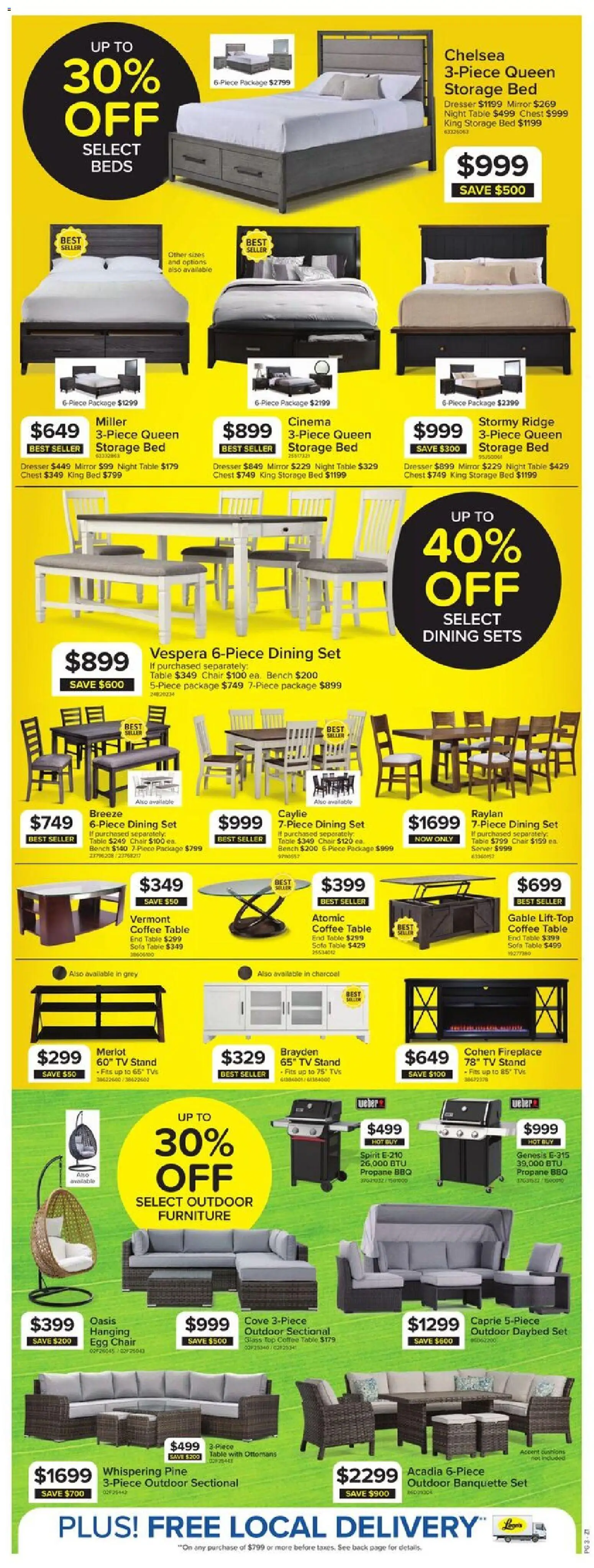 Leon's flyer valid from 16.04.2026 | Page: 3 | Products: Tv, Bed, Coffee table, Coffee