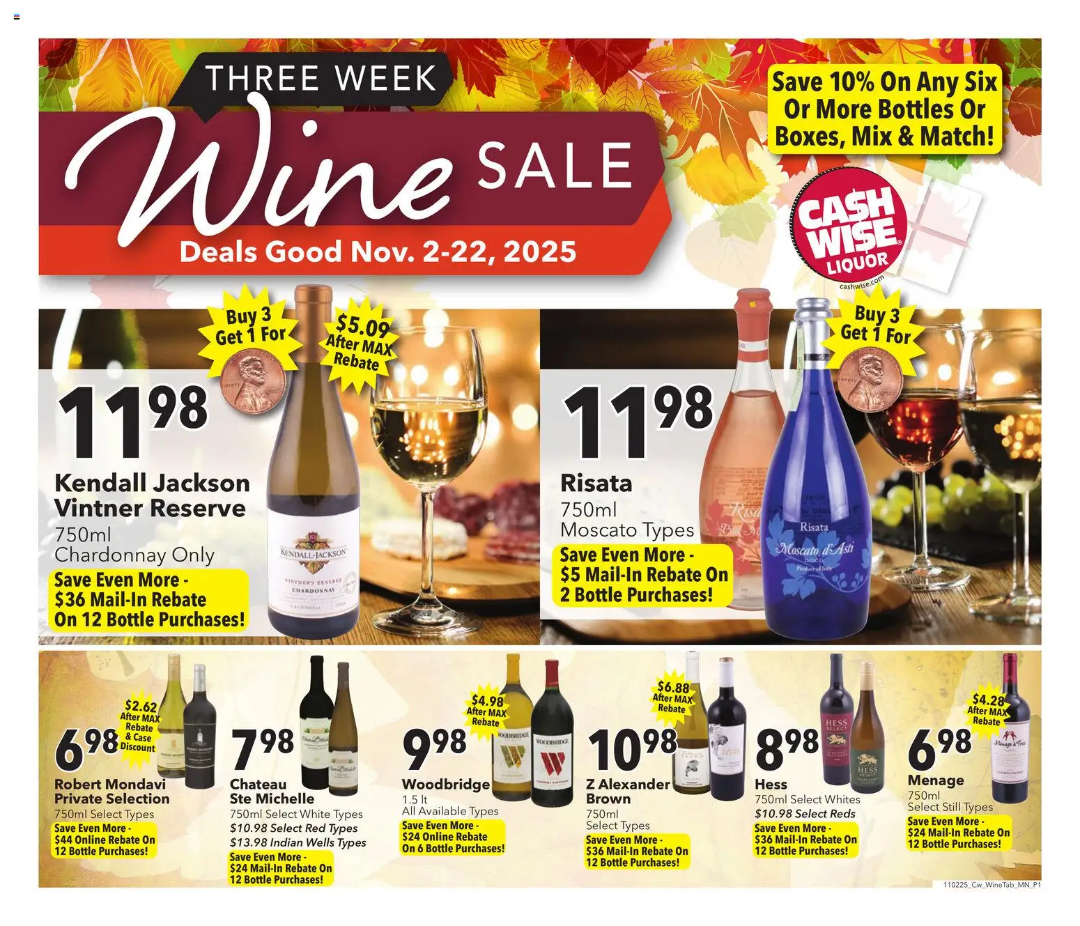 Cash Wise Wine Sale - valid from 02.11.2025 | Page: 1 | Products: Wine, Case