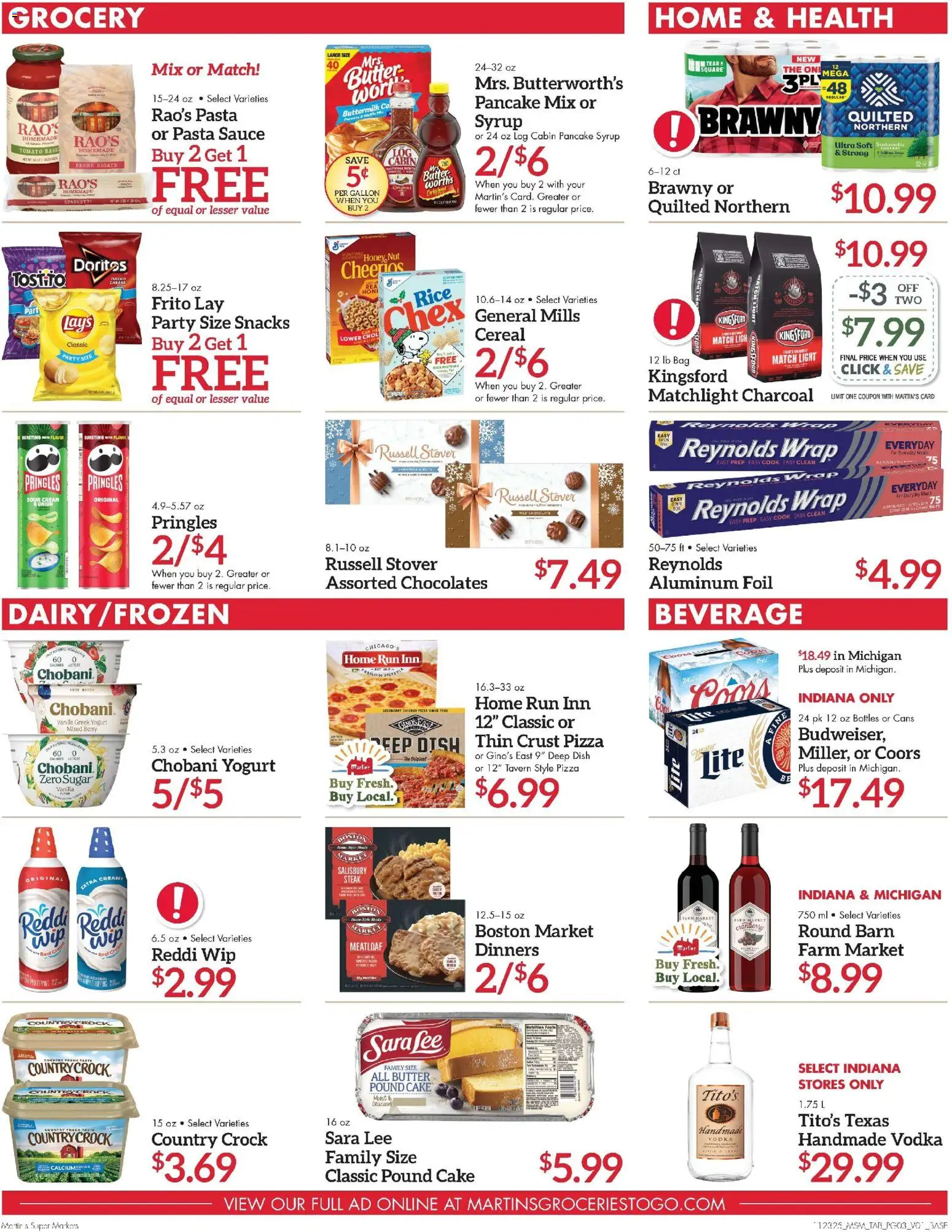 Martin’s Weekly Ad - valid from 23.11.2025 | Page: 3 | Products: Yogurt, Pizza, Rice, Vodka