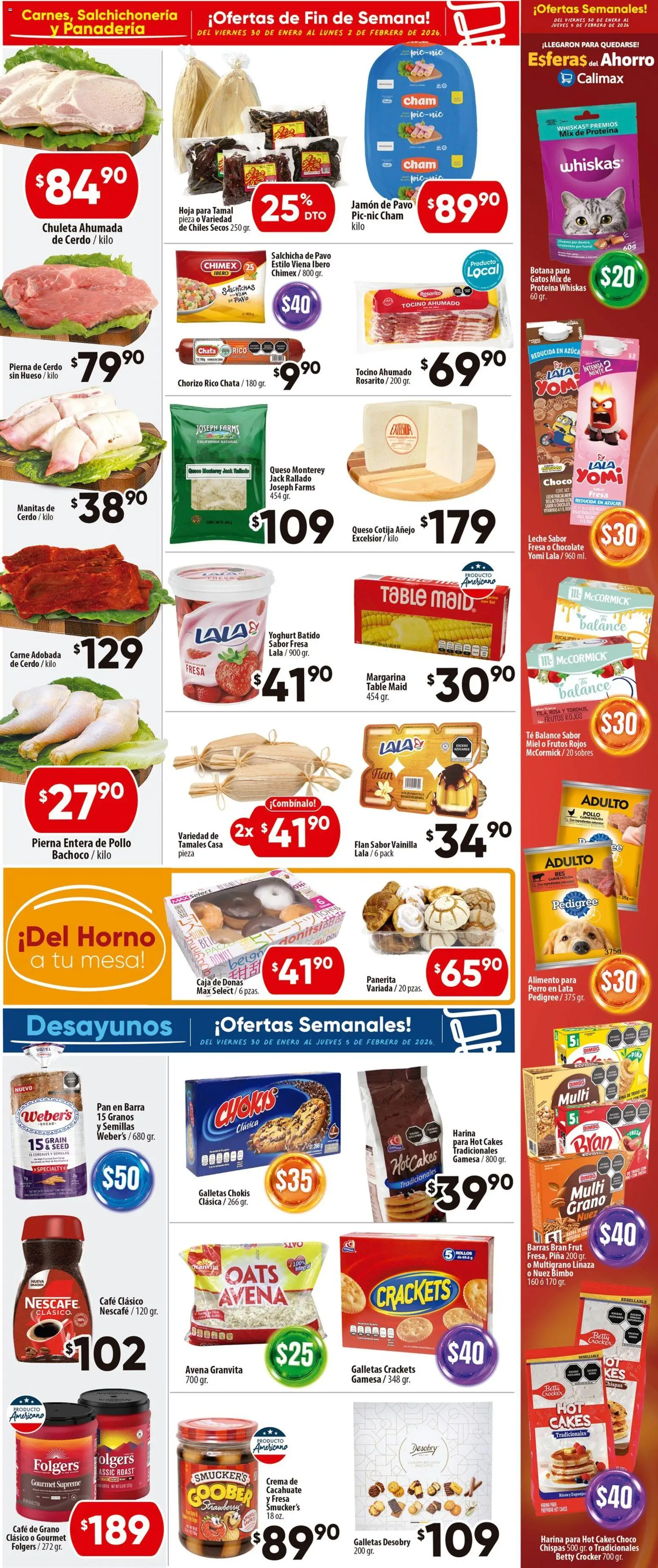 Nuevas ofertas de Calimax válidas en toda la República Mexicana desde el 30.01.2026. ¡Encuentra las mejores ofertas en Calimax folleto Ensenada! | Página: 2 | Productos: Pollo, Pan, Chorizo, Piña