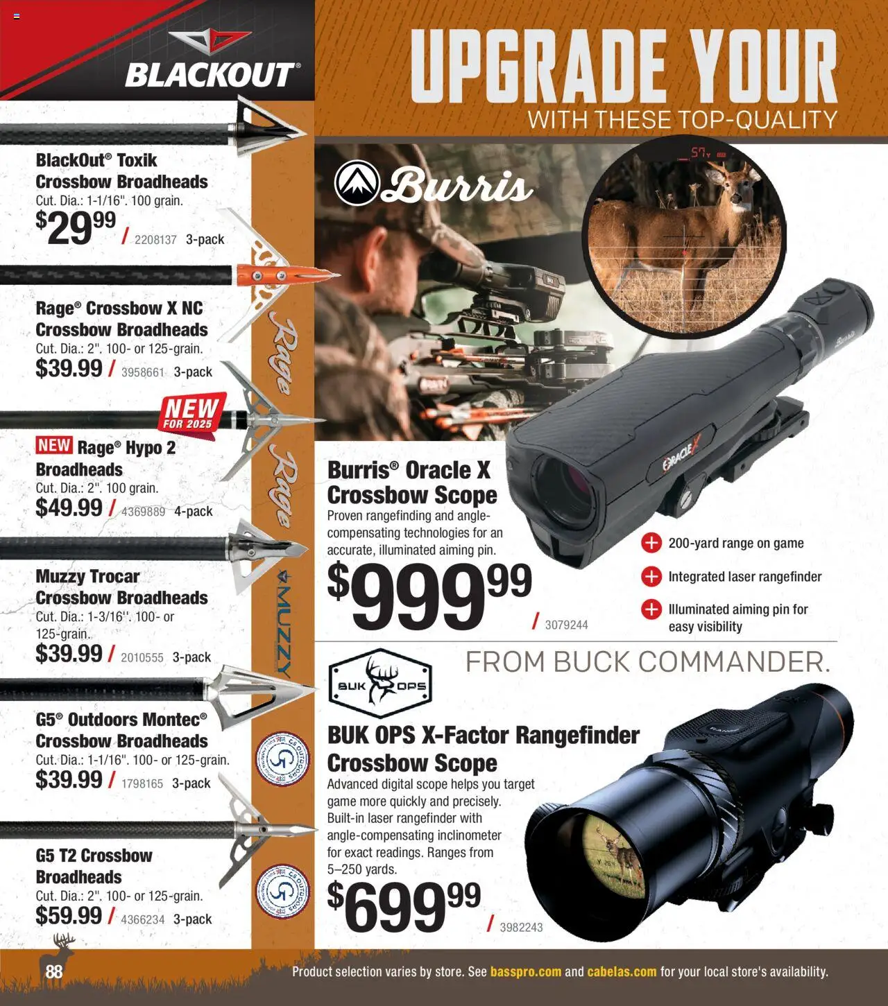 Cabela's Archery 25 - valid from 15.07.2025 | Page: 88 | Products: Pin, Rangefinder, Crossbow, Game