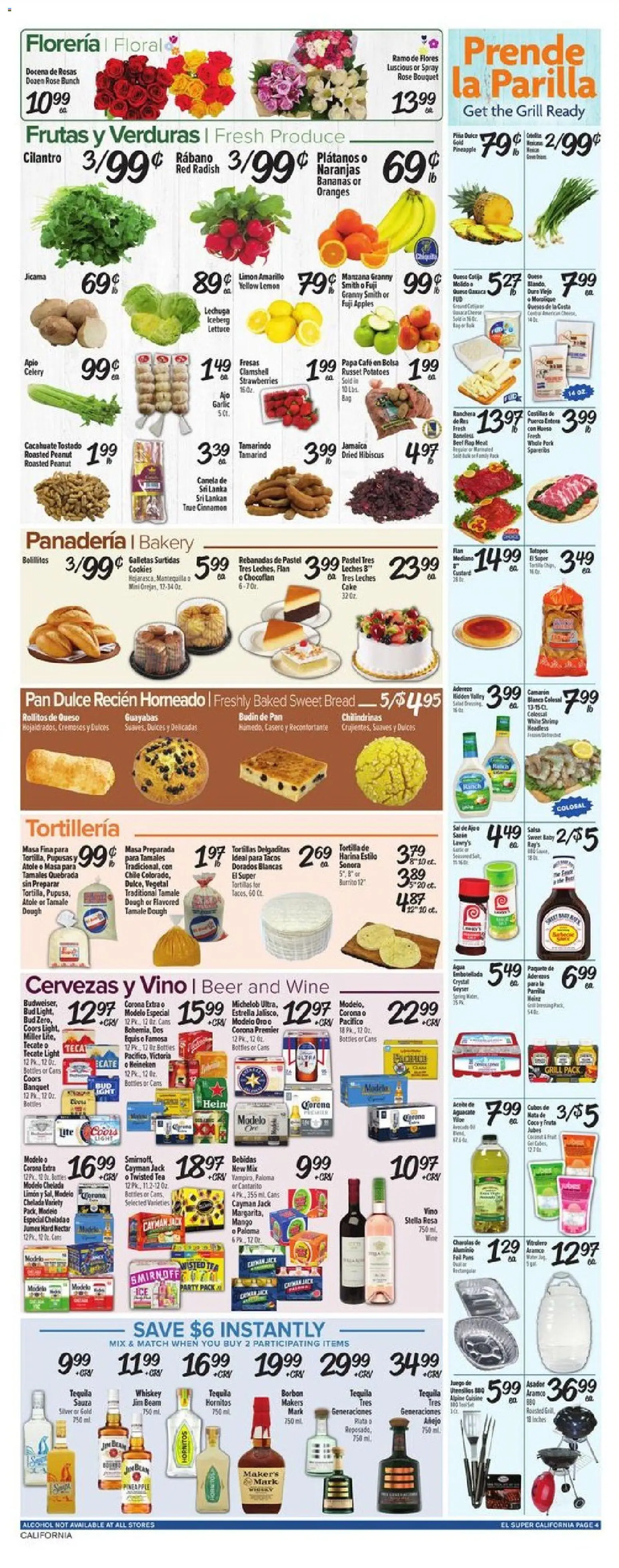 El Super Weekly Ad - valid from 08.04.2026 | Page: 4 | Products: Bakery, Lettuce, Apples, Strawberries