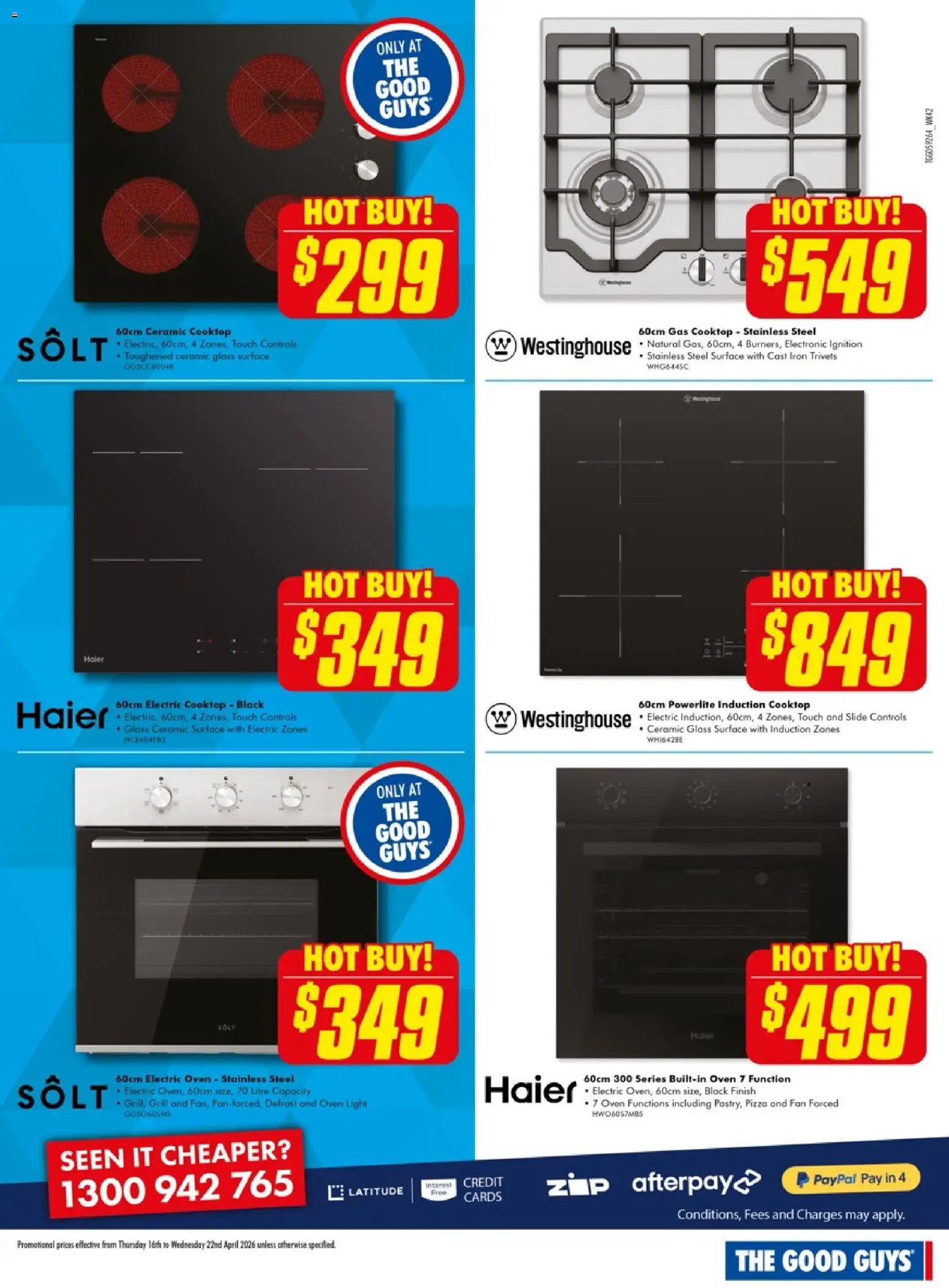 The Good Guys catalogue - valid from 15.04.2026 | Page: 12 | Products: Light, Pizza, Oven, Fan