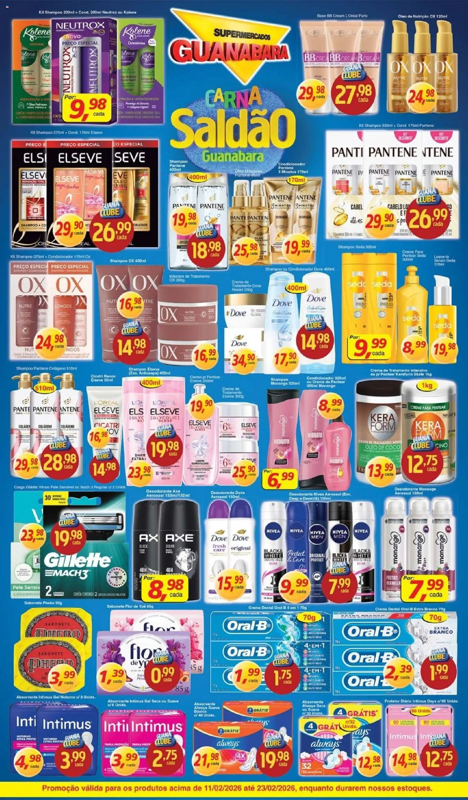 Supermercados Guanabara Folheto - válido de 11.02.2026 | Página: 10 | Produtos: Desodorante, Óleo, Óleo de coco, Dove