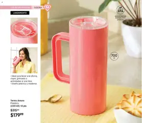 Vista previa de Termo Amore, Plástico. Ideal para llevar a la oficina, viajes, gimnasio o actividades al aire libre. Diseño práctico y moderno., nuevo folleto de la tienda, válido en México a partir del 02.04.2026 | Página: 8 | Productos: Cocina, Termo