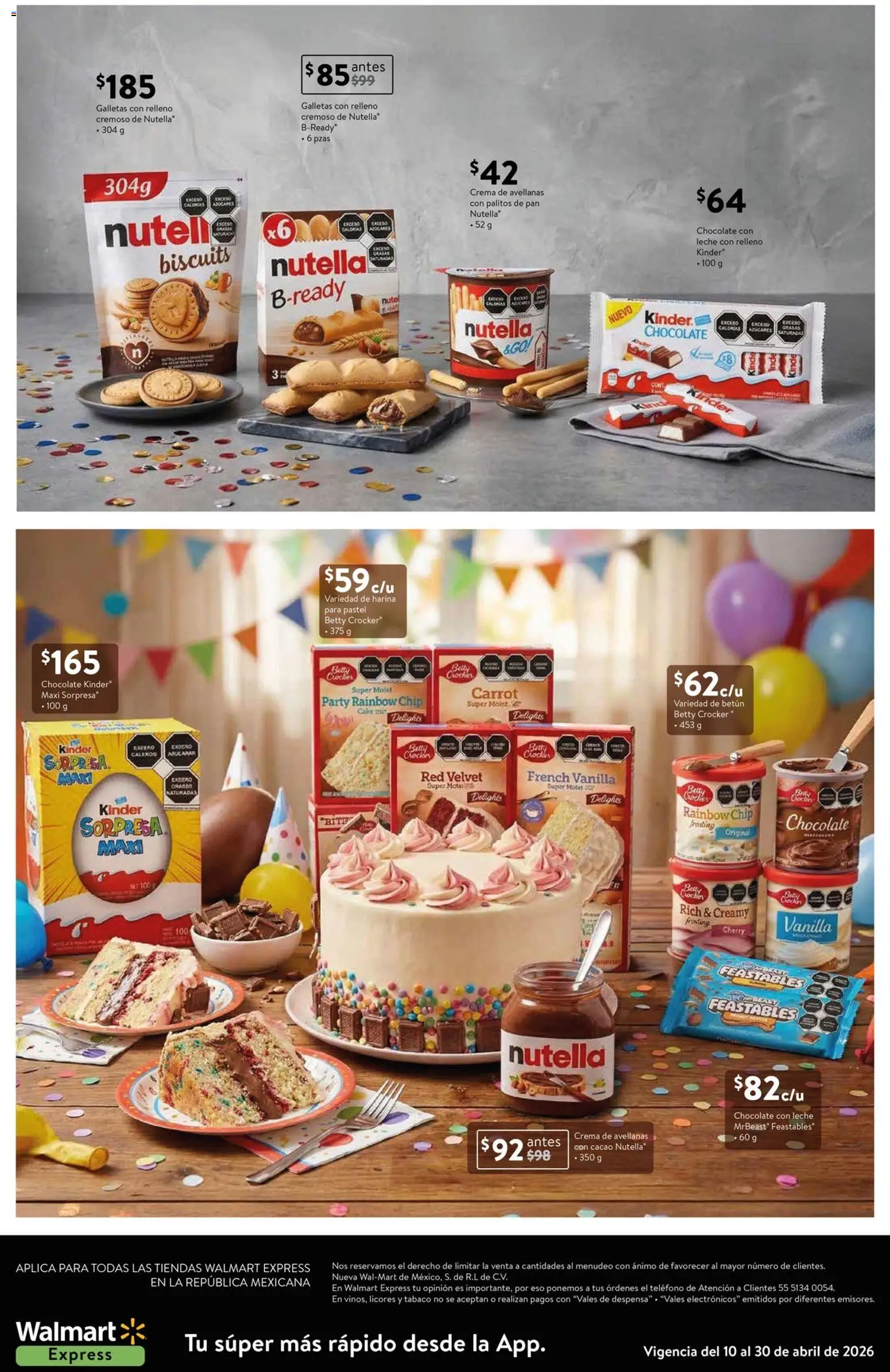 Nuevas ofertas de Walmart Express válidas en toda la República Mexicana desde el 10.04.2026. ¡Encuentra las mejores ofertas en Walmart Express folleto Encuentra motivos para hacerlos sonreír! | Página: 5 | Productos: Pan, Chocolate, Despensa, Teléfono