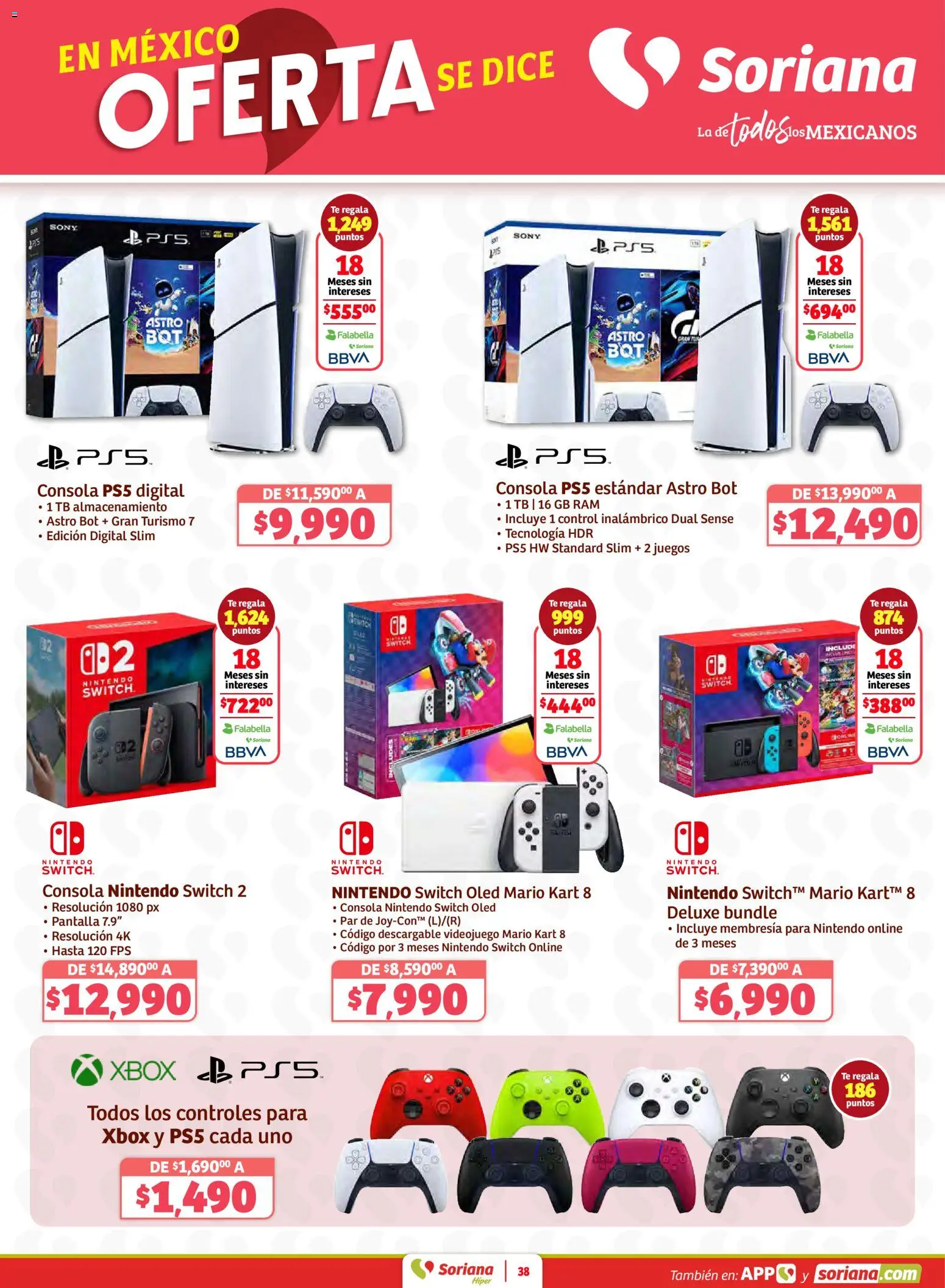 Nuevas ofertas de Soriana válidas en toda la República Mexicana desde el 02.01.2026. ¡Encuentra las mejores ofertas en Soriana - Preciazazaso Híper: Ags, Col, Gto, Jal, Mich! | Página: 38 | Productos: Té, Xbox