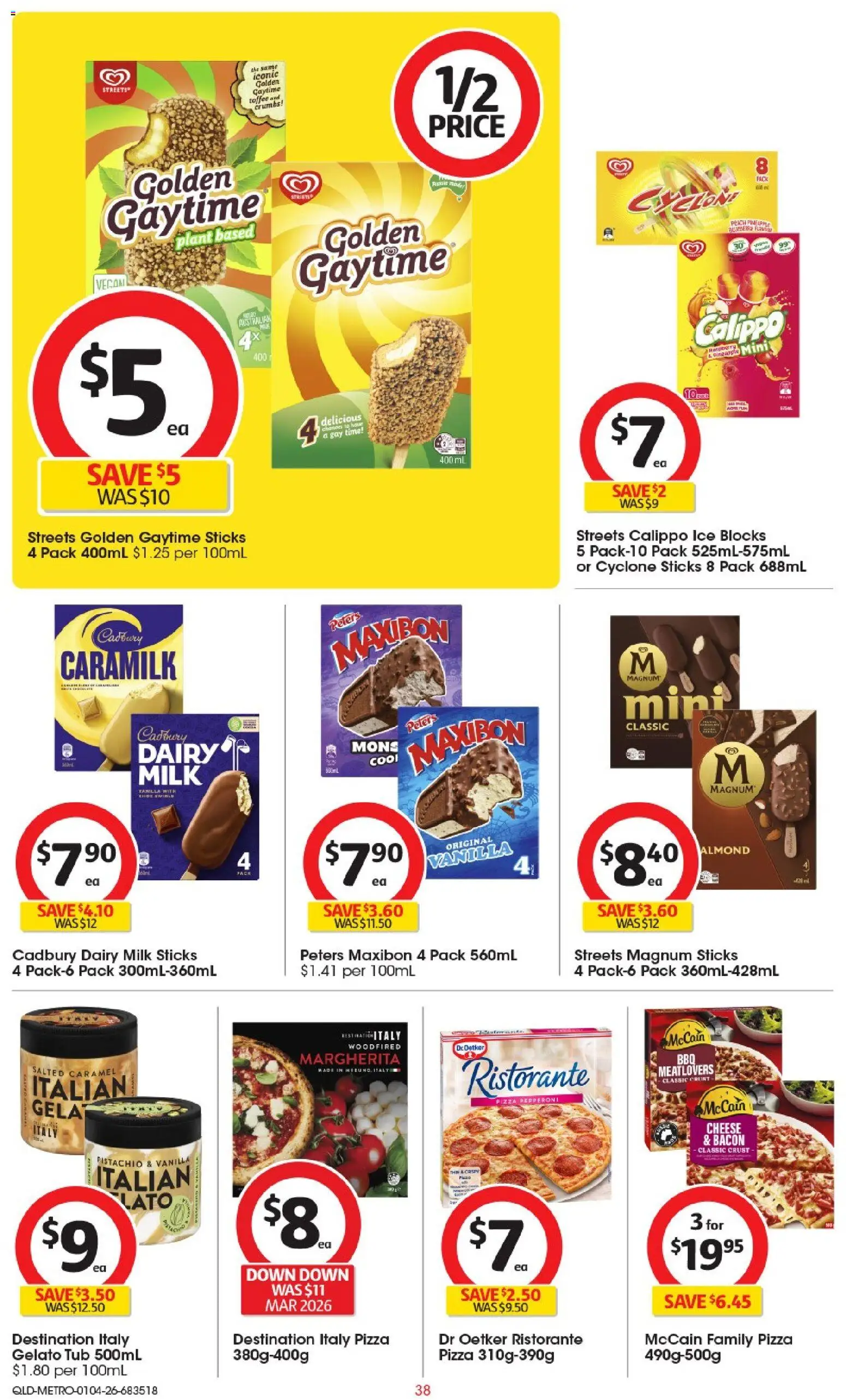 Coles catalogue - valid from 01.04.2026 | Page: 38 | Products: Bacon, Dairy, Cheese, Pizza