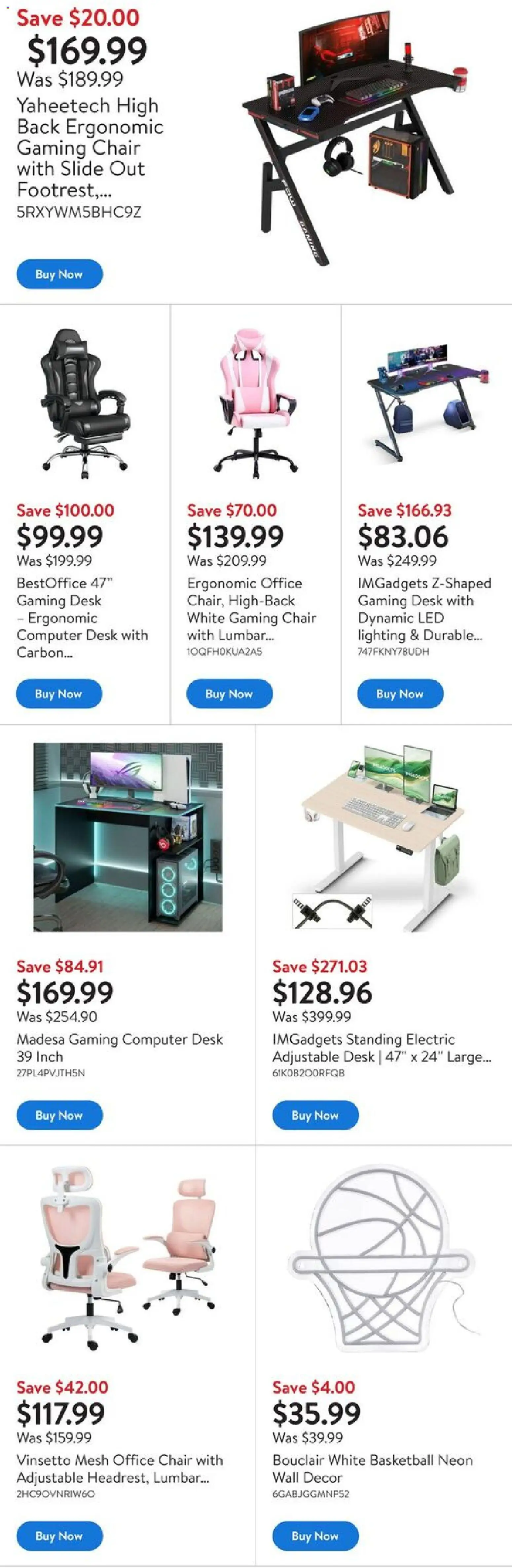 Walmart flyer valid from 20.11.2025 | Page: 7 | Products: Computer, Chair