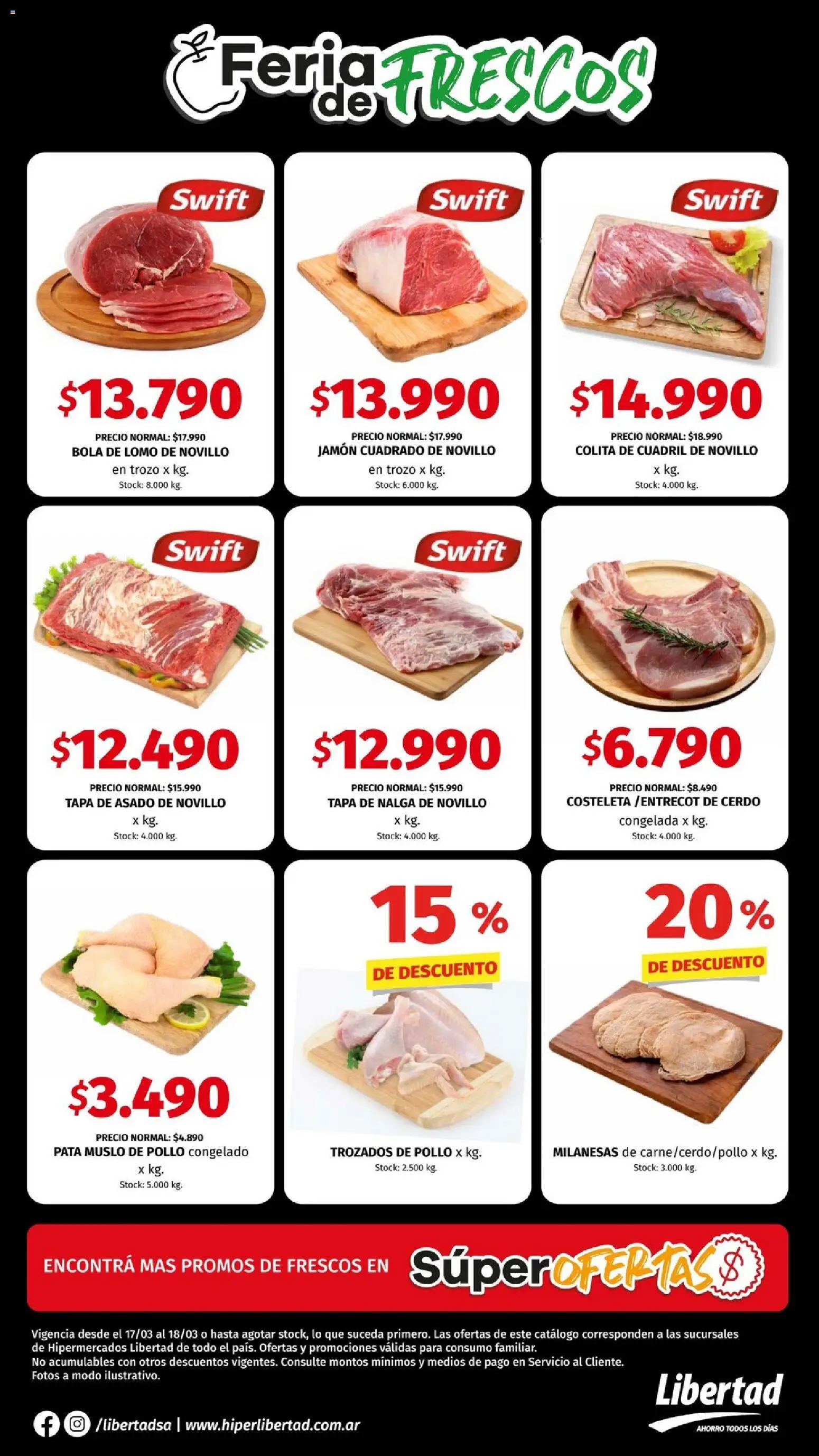 Hipermercado Libertad - Feria de Frescos │ válido desde el 17.03.2026 | Página: 2 | Productos: Pollo, Jamón, Cerdo