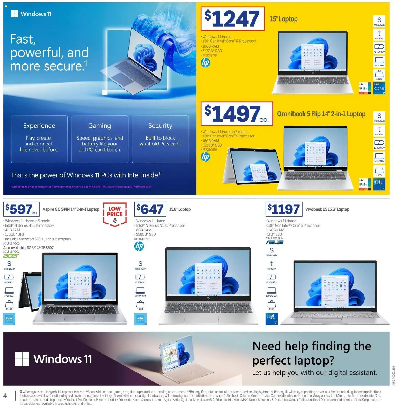 Officeworks catalogue - valid from 01.01.2026 | Page: 4 | Products: Digital, Device, Pc, Laptop