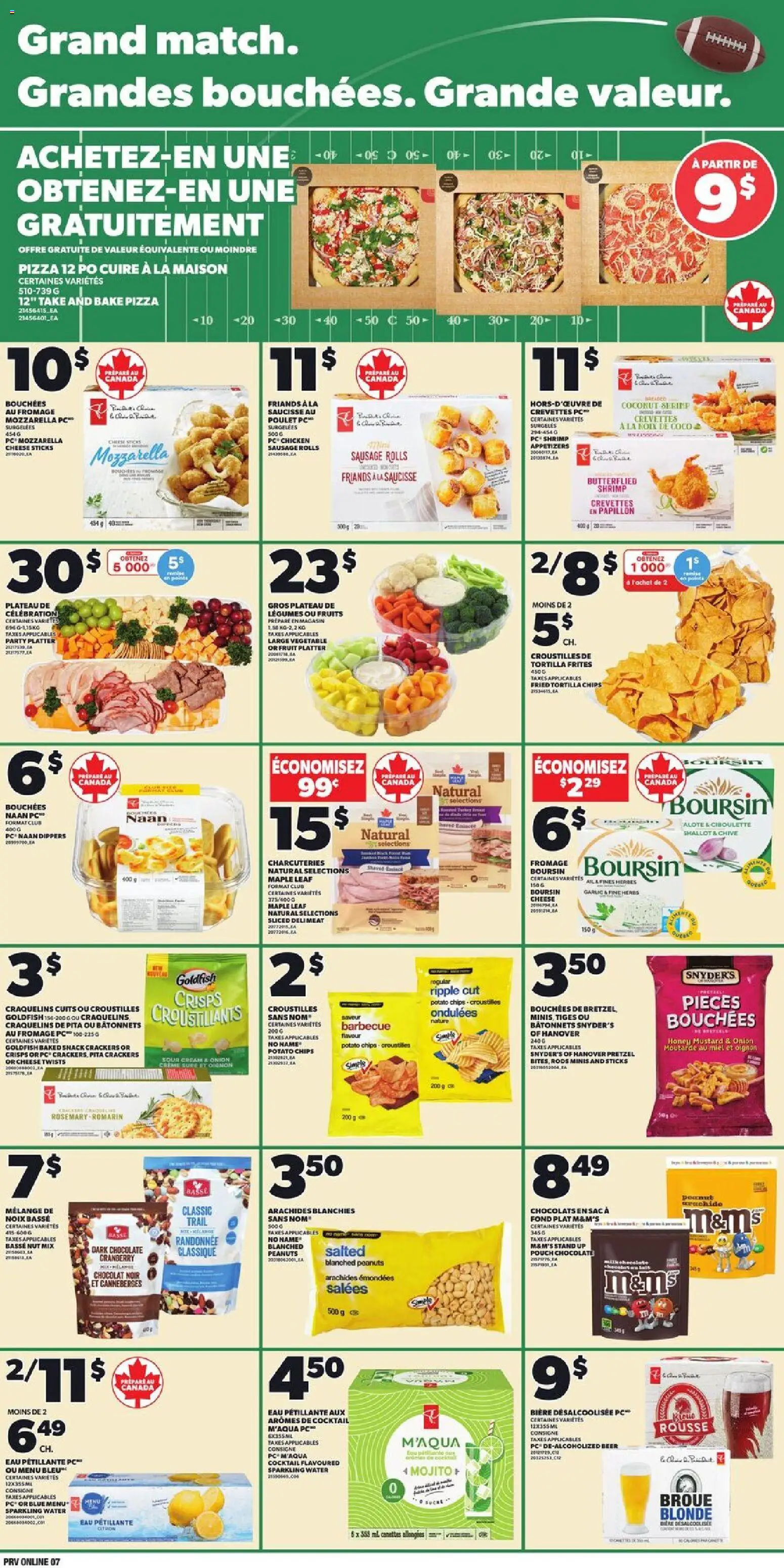 Provigo flyer valid from 13.11.2025 | Page: 9 | Products: Sour cream, Chips, Cheese, Pizza