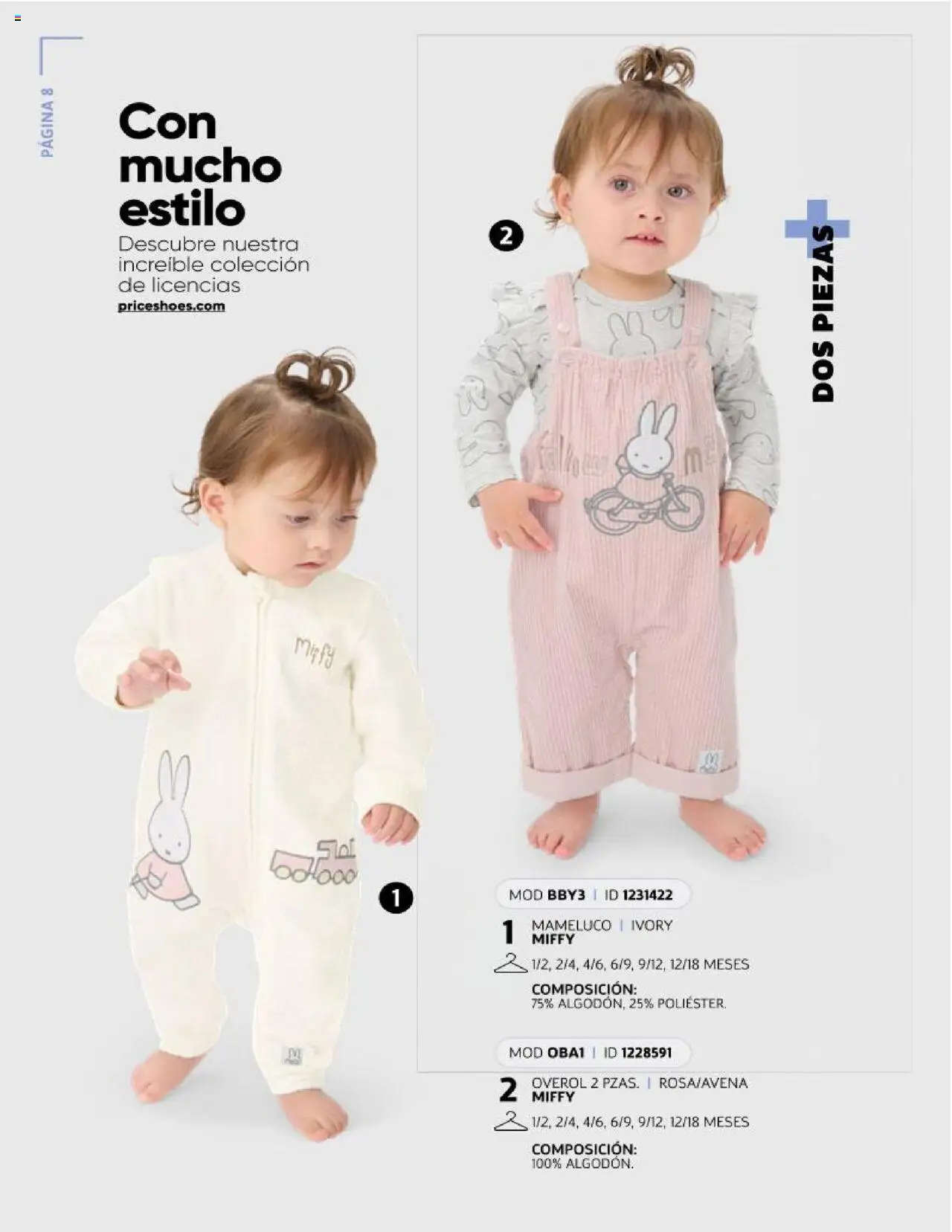 Nuevas ofertas de Price Shoes válidas en toda la República Mexicana desde el 15.10.2025. ¡Encuentra las mejores ofertas en Price Shoes Catálogo Licencias otoño / invierno ! | Página: 8 | Productos: Overol, Mameluco