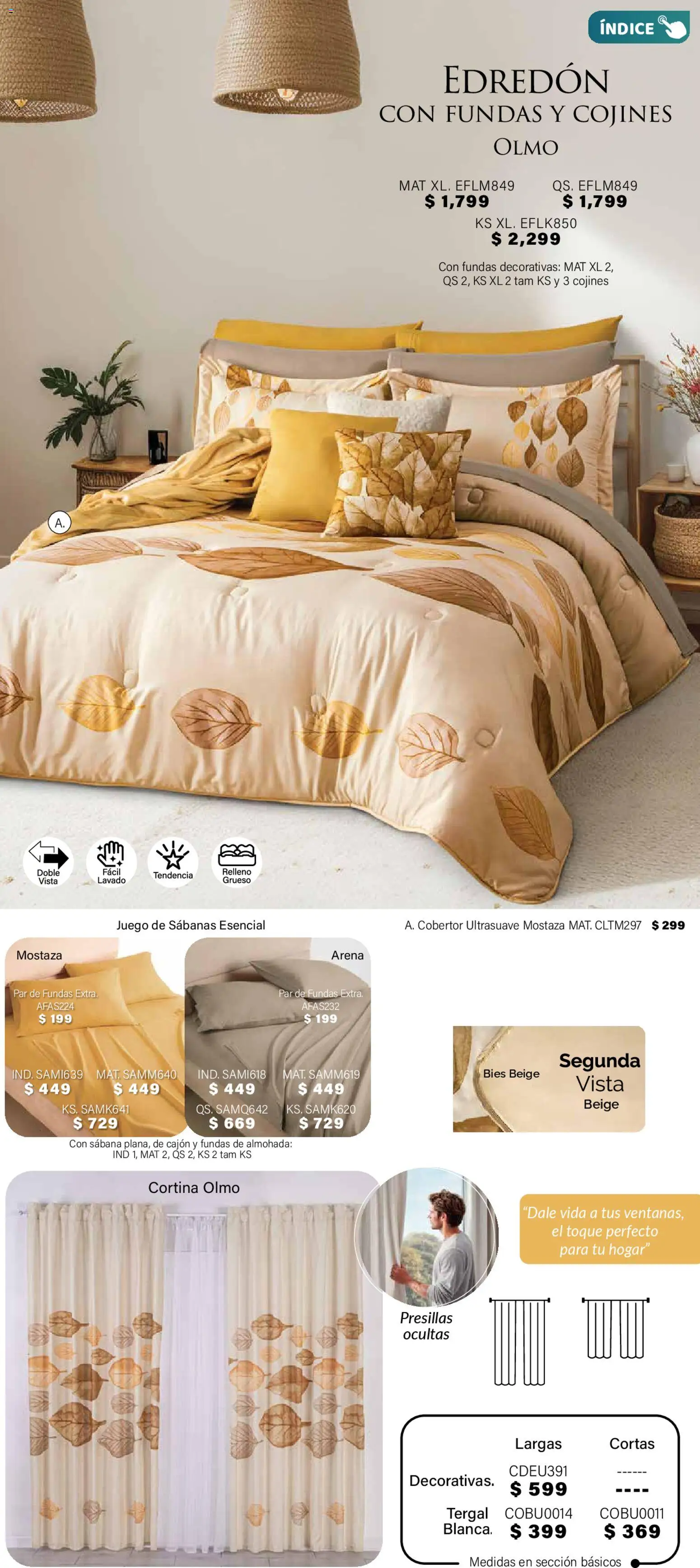 Nuevas ofertas de Colchas Concord válidas en toda la República Mexicana desde el 01.11.2025. ¡Encuentra las mejores ofertas en Colchas Concord Buen Fin! | Página: 112 | Productos: Mostaza, Juego, Almohada, Sabanas