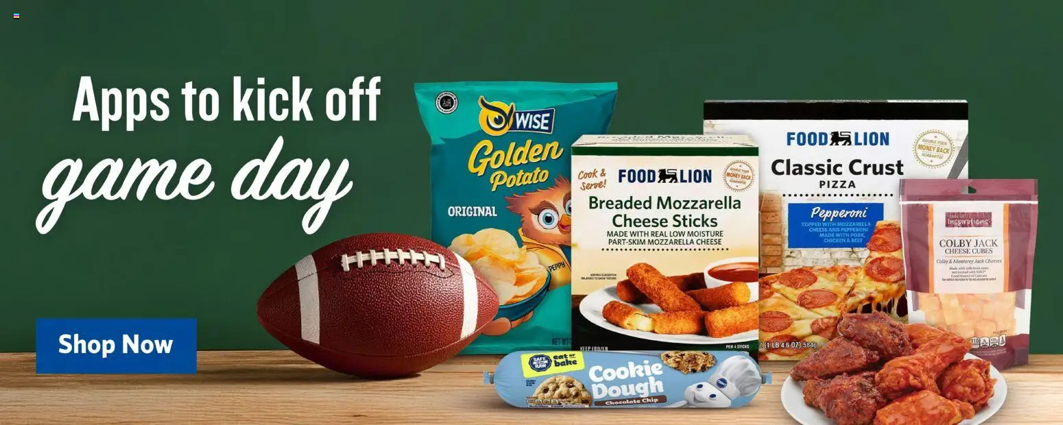 Food Lion Weekly Ad - valid from 07.01.2026 | Page: 4 | Products: Pizza, Beef, Socks, Chocolate Chip