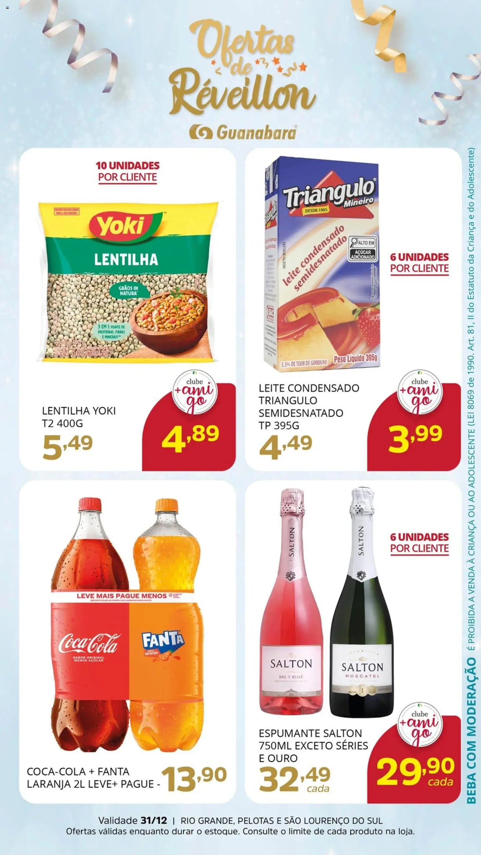 Supermercado Guanabara Folheto - válido de 31.12.2025 | Página: 2 | Produtos: Lentilha, Fanta, Leite, Leite condensado