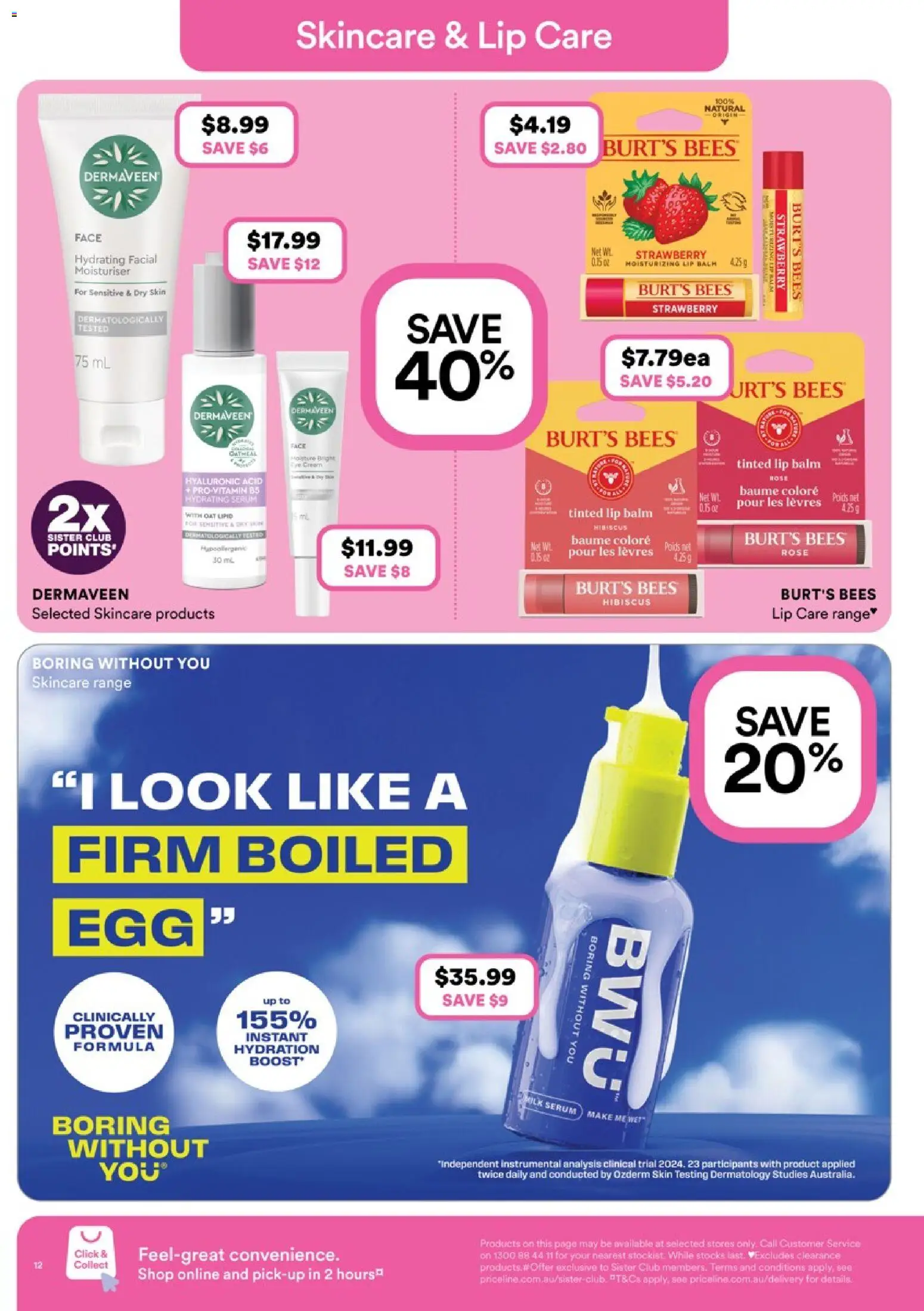 Priceline Pharmacy catalogue - valid from 23.04.2026 | Page: 12 | Products: Moisturiser, Cream, Lip care