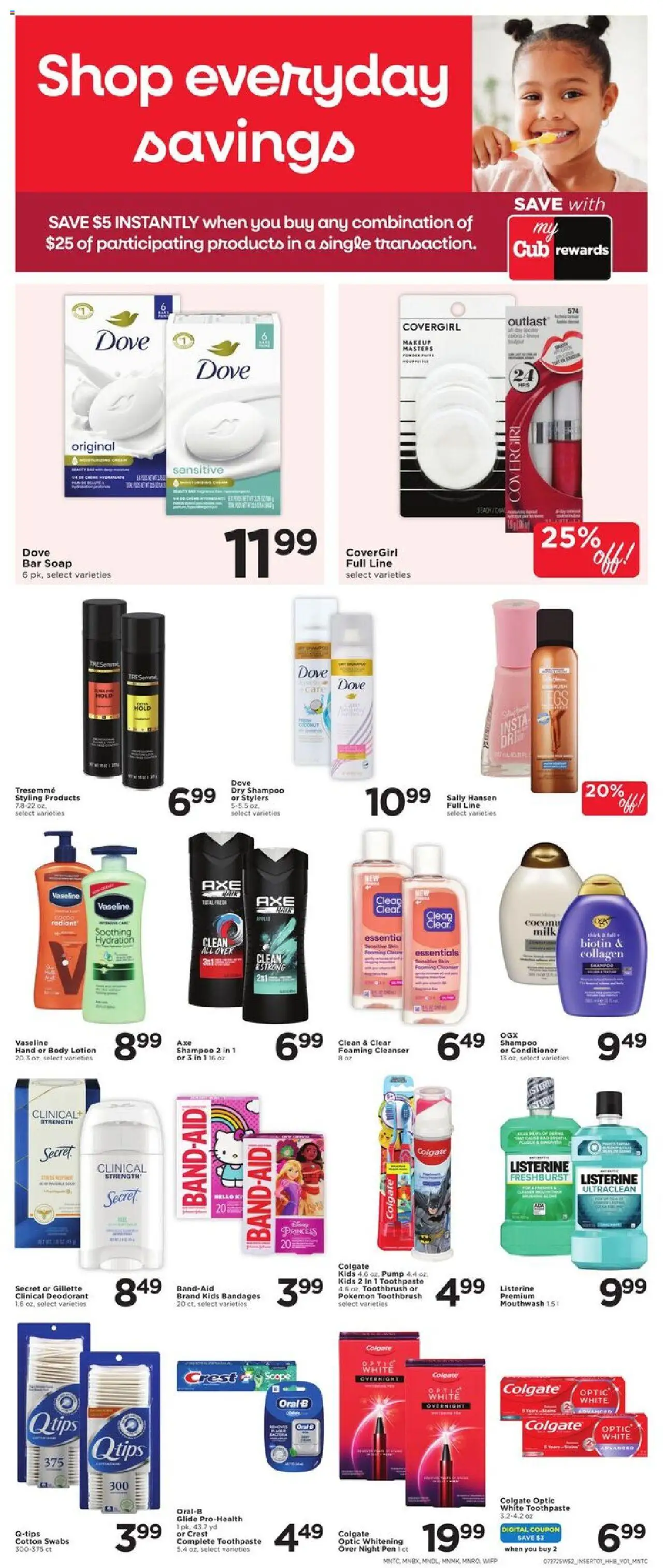 Cub Foods Weekly Savings - MN - valid from 27.07.2025 | Page: 3 | Products: Pen, Shampoo, Mouthwash, Bar Soap