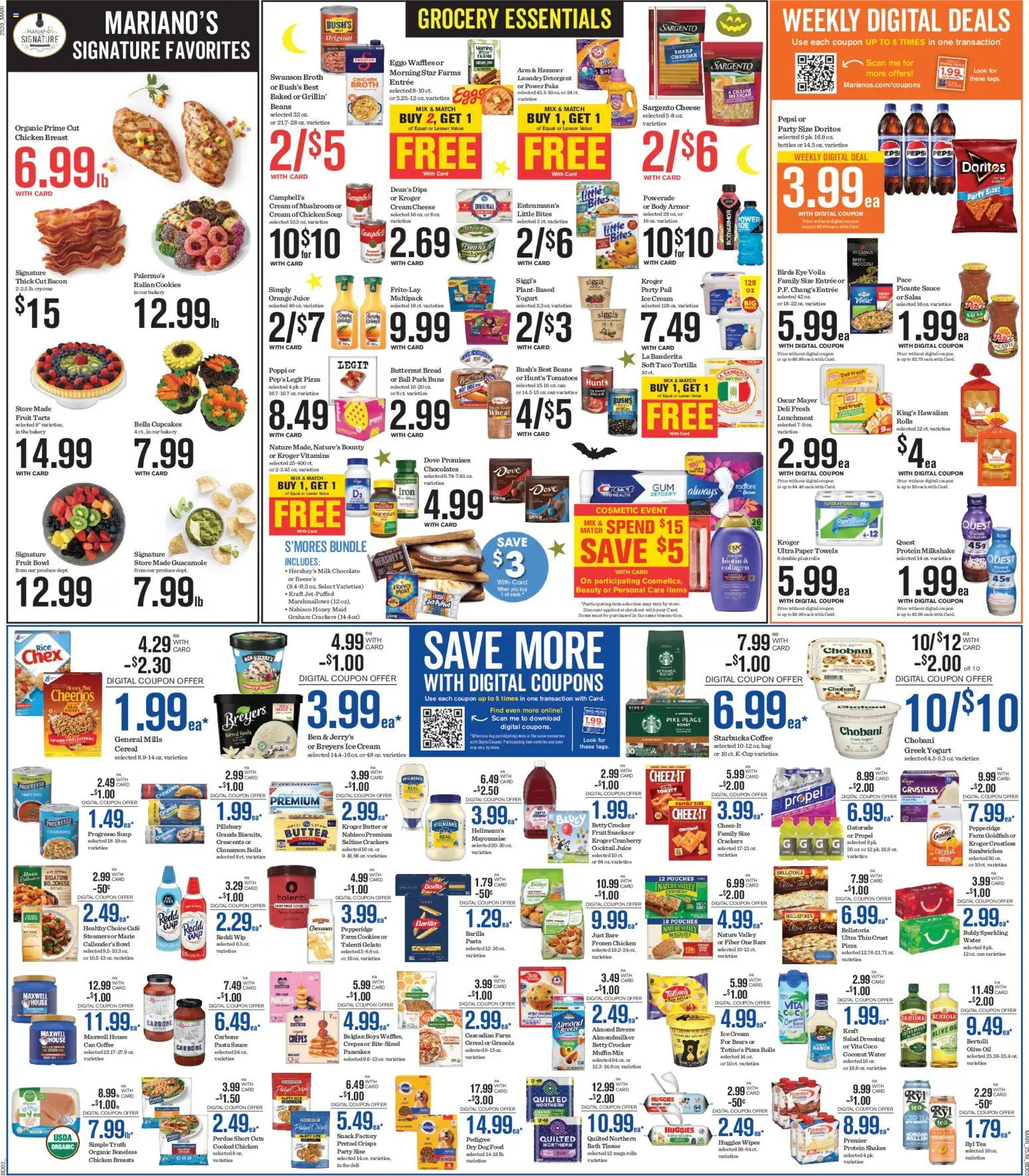 Mariano's Weekly Ad - valid from 29.10.2025 | Page: 4 | Products: Milk, Chocolate, Mayonnaise, Bag
