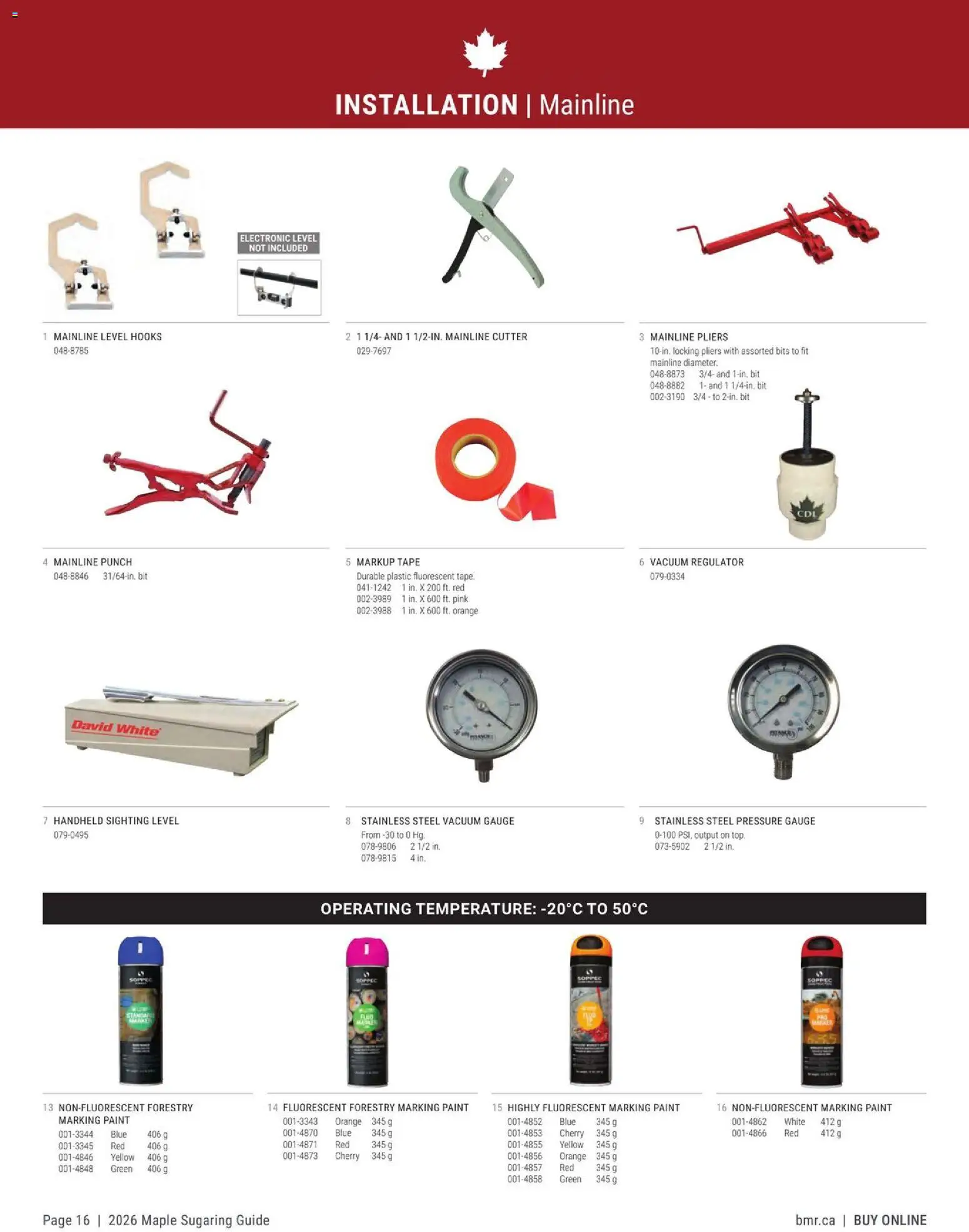 BMR flyer valid from 01.01.2026 | Page: 16 | Products: Cutter, Pressure gauge
