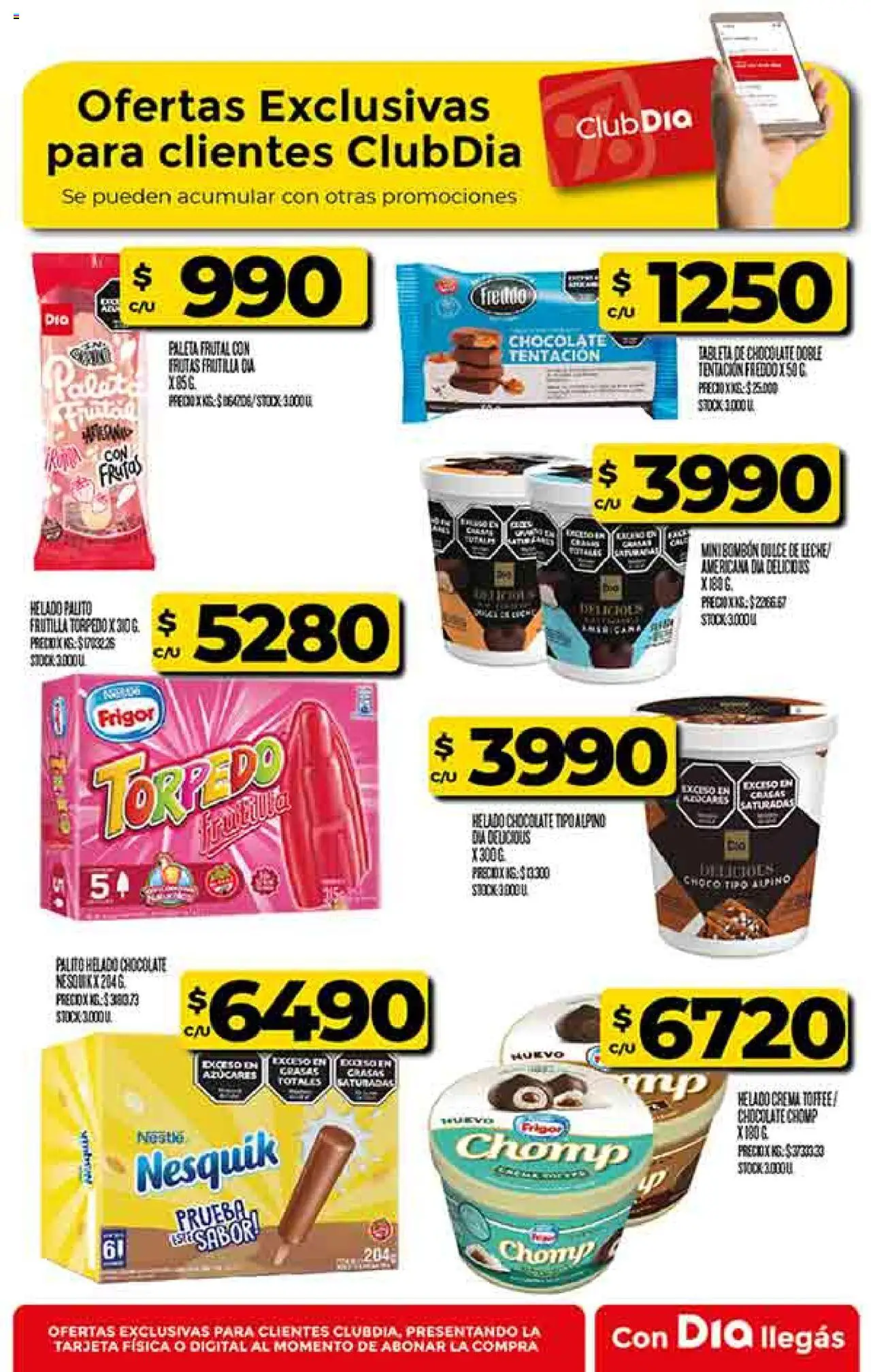 Supermercado DIA Ofertas │ válido desde el 20.08.2025 | Página: 43 | Productos: Helado, Frutilla, Dulce de leche, Leche