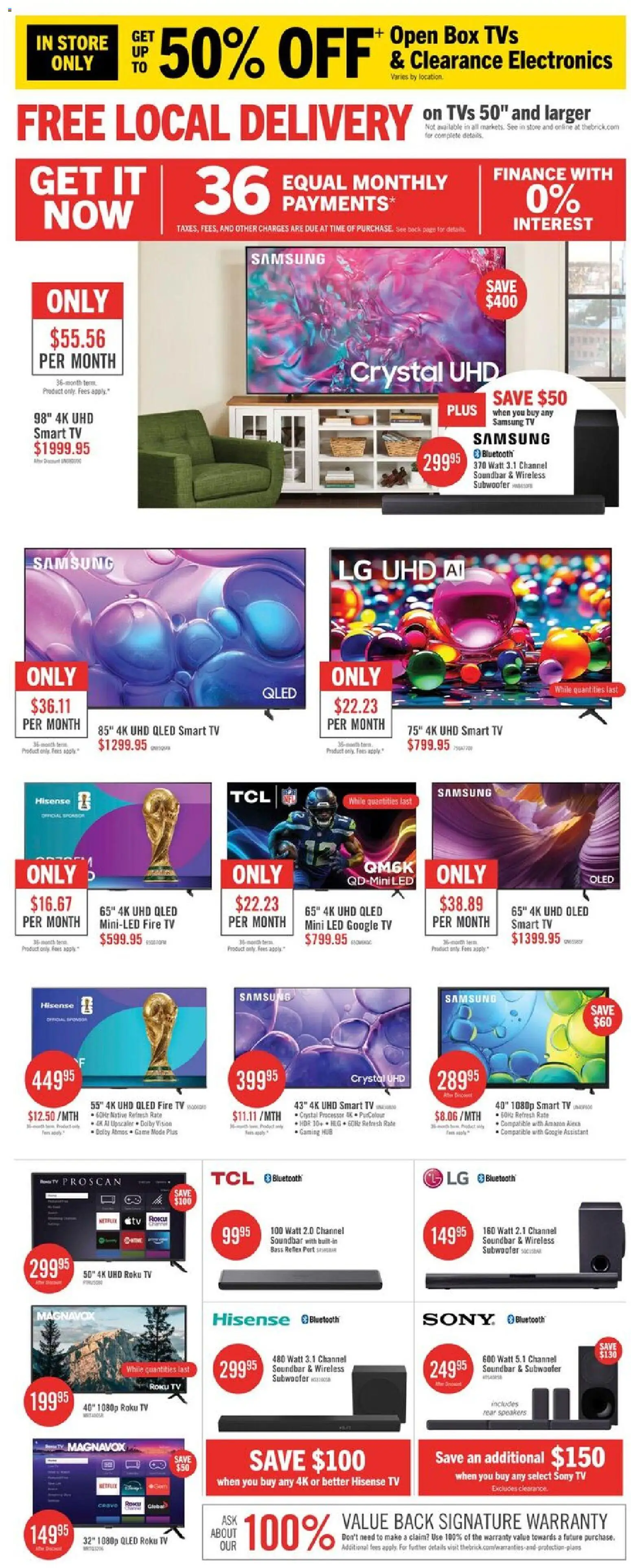 The Brick flyer valid from 24.04.2026 | Page: 2 | Products: Tv, Box