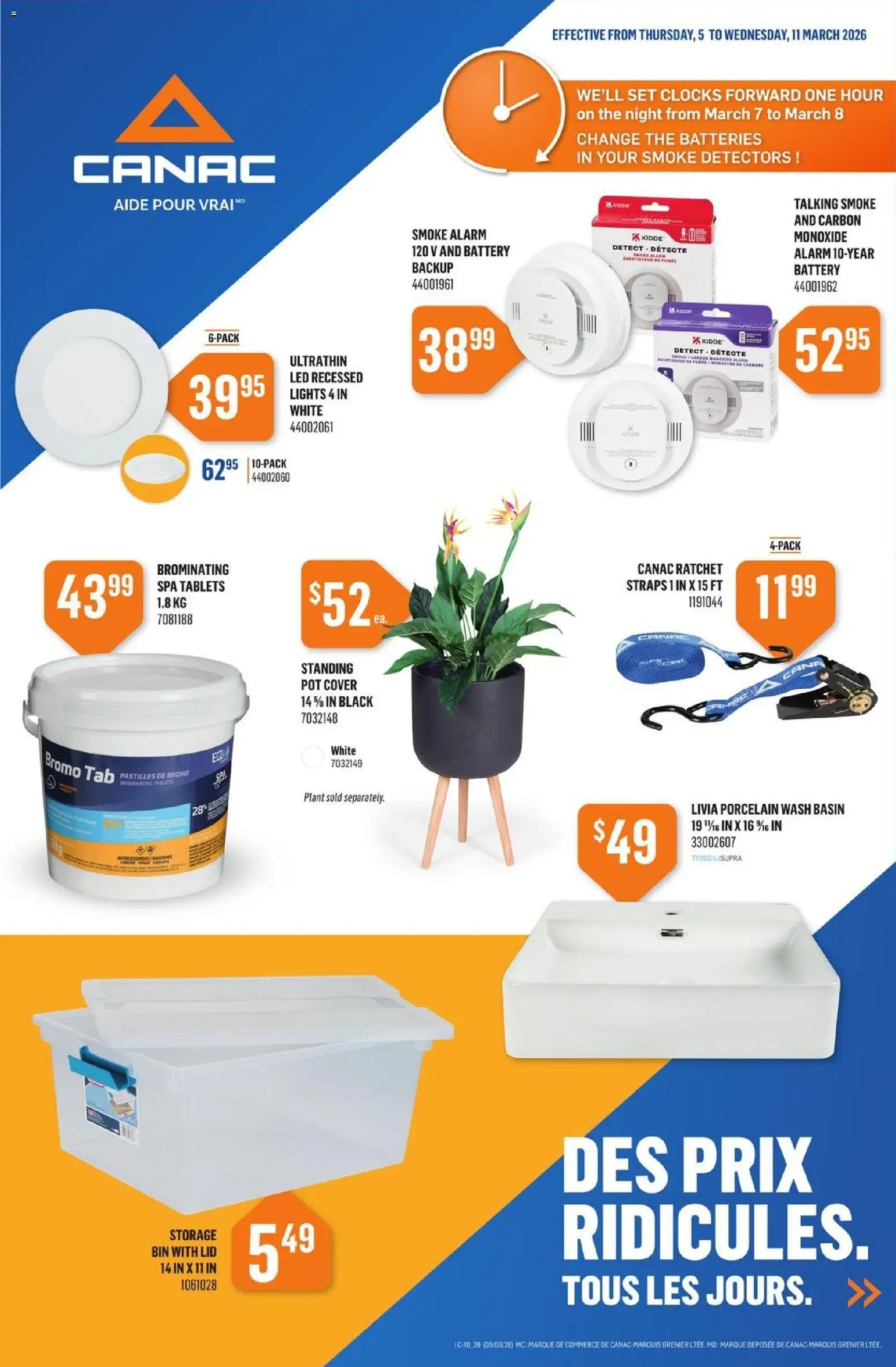 Canac flyer valid from 05.03.2026 | Page: 1 | Products: Battery