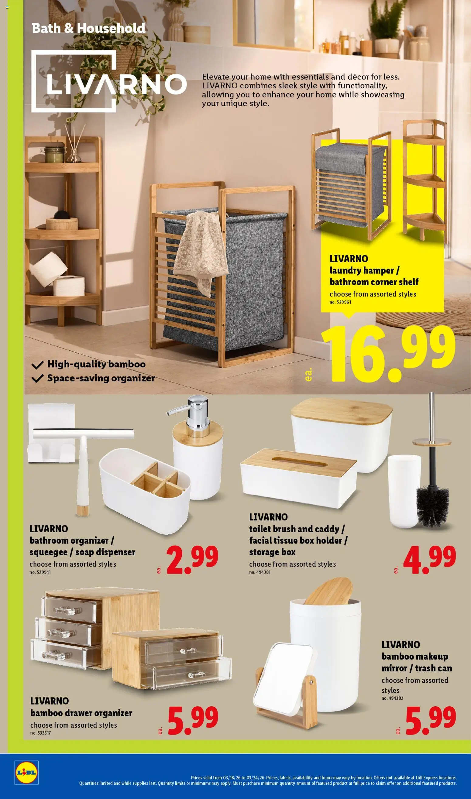 Lidl Weekly Ad - valid from 18.03.2026 | Page: 30 | Products: Shelf, Box, Mirror, Brush