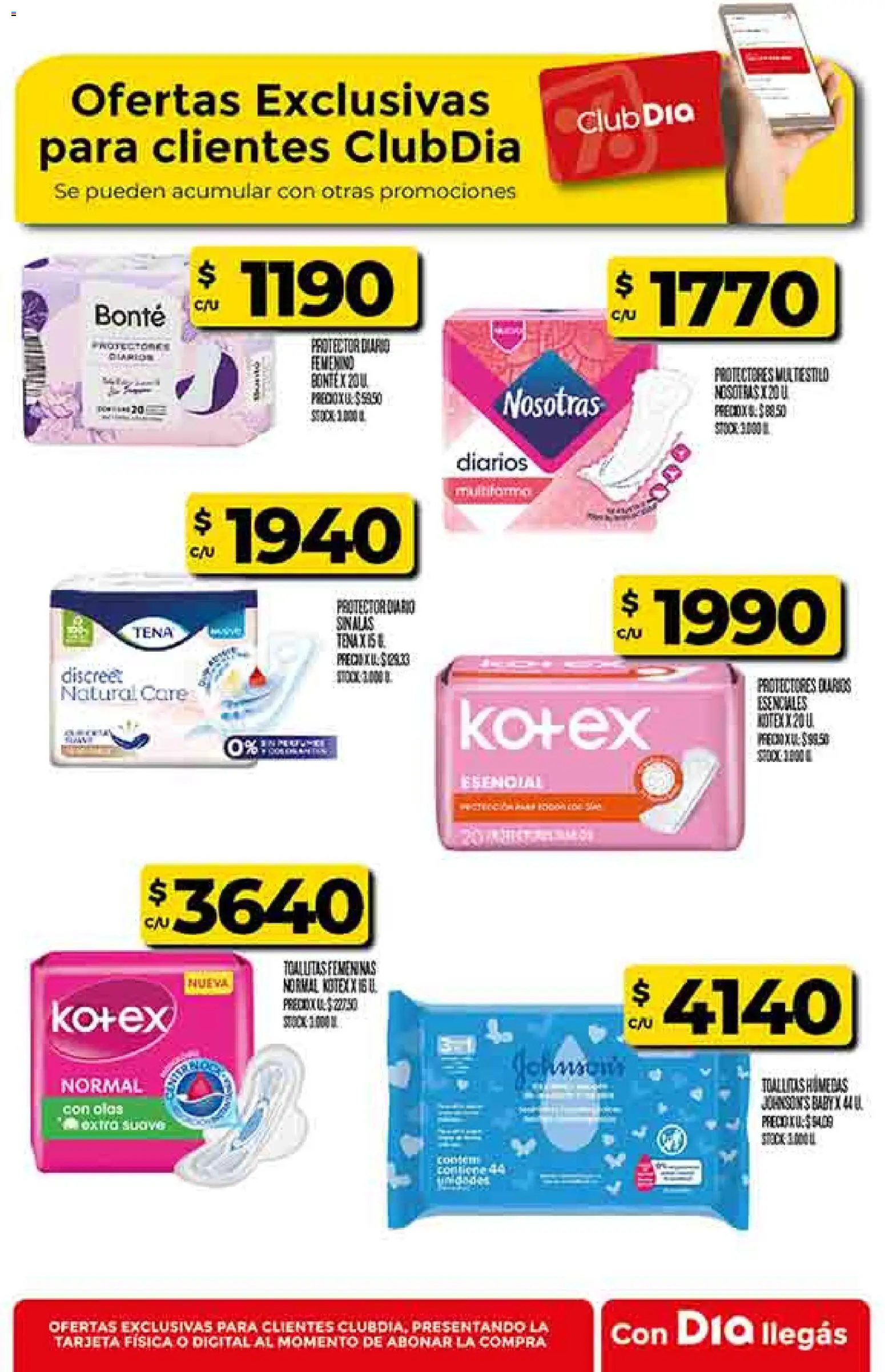 Supermercado DIA Ofertas │ válido desde el 19.11.2025 | Página: 52 | Productos: Toallitas femeninas