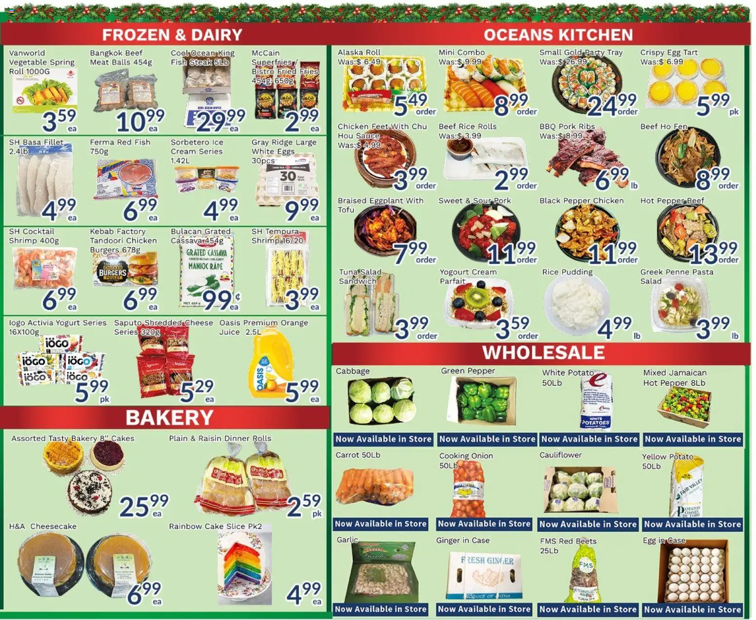 Oceans flyer valid from 19.12.2025 | Page: 4 | Products: Beef, Pasta, Cream, Chicken