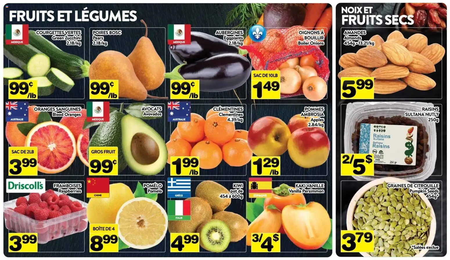 Pa Supermarché flyer valid from 17.11.2025 | Page: 2 | Products: Kiwi, Pumpkin, Apples, Oranges
