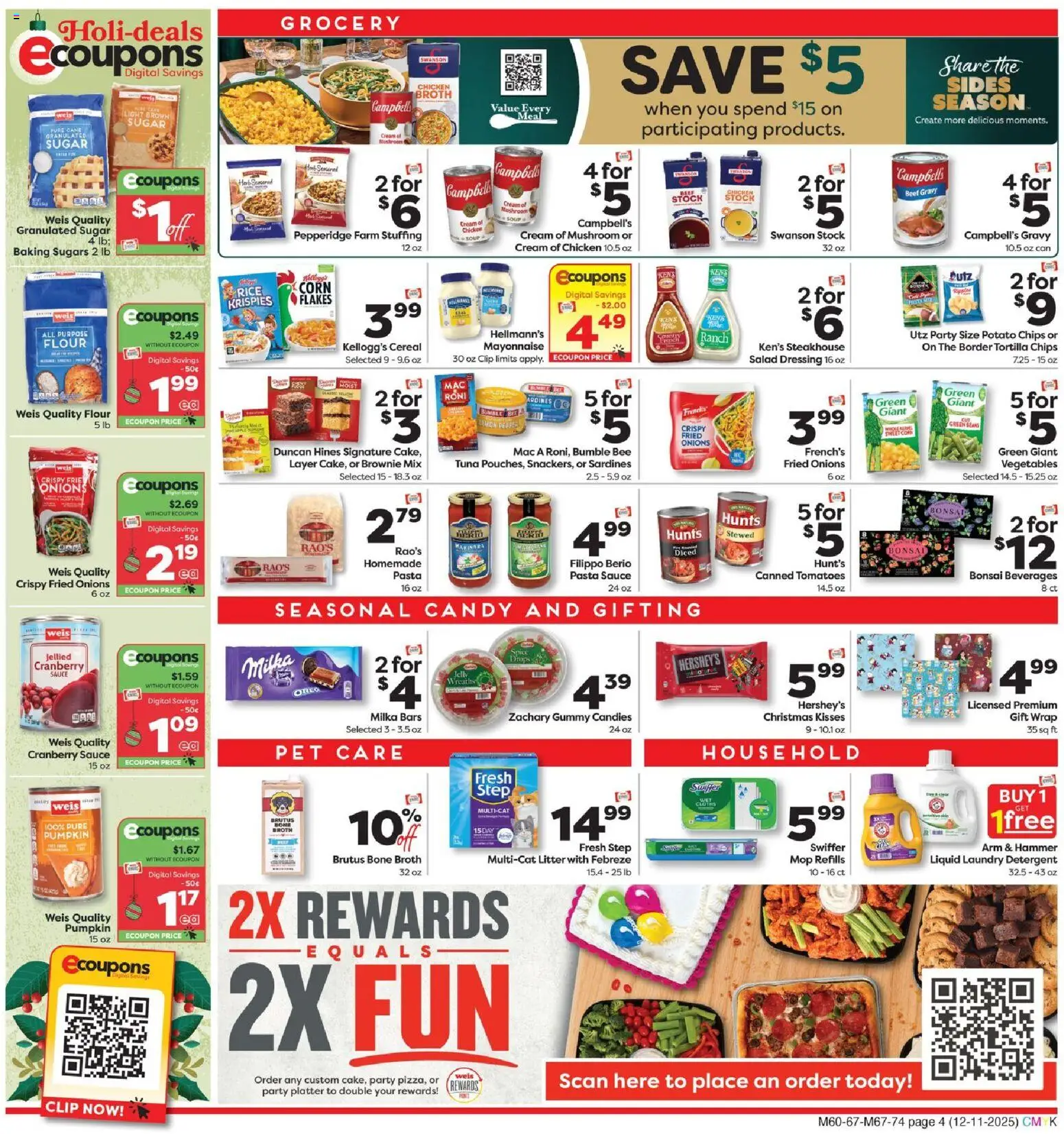 Weis Weekly Circular - MD - valid from 11.12.2025 | Page: 4 | Products: Hammer, Detergent, Pasta, Cream