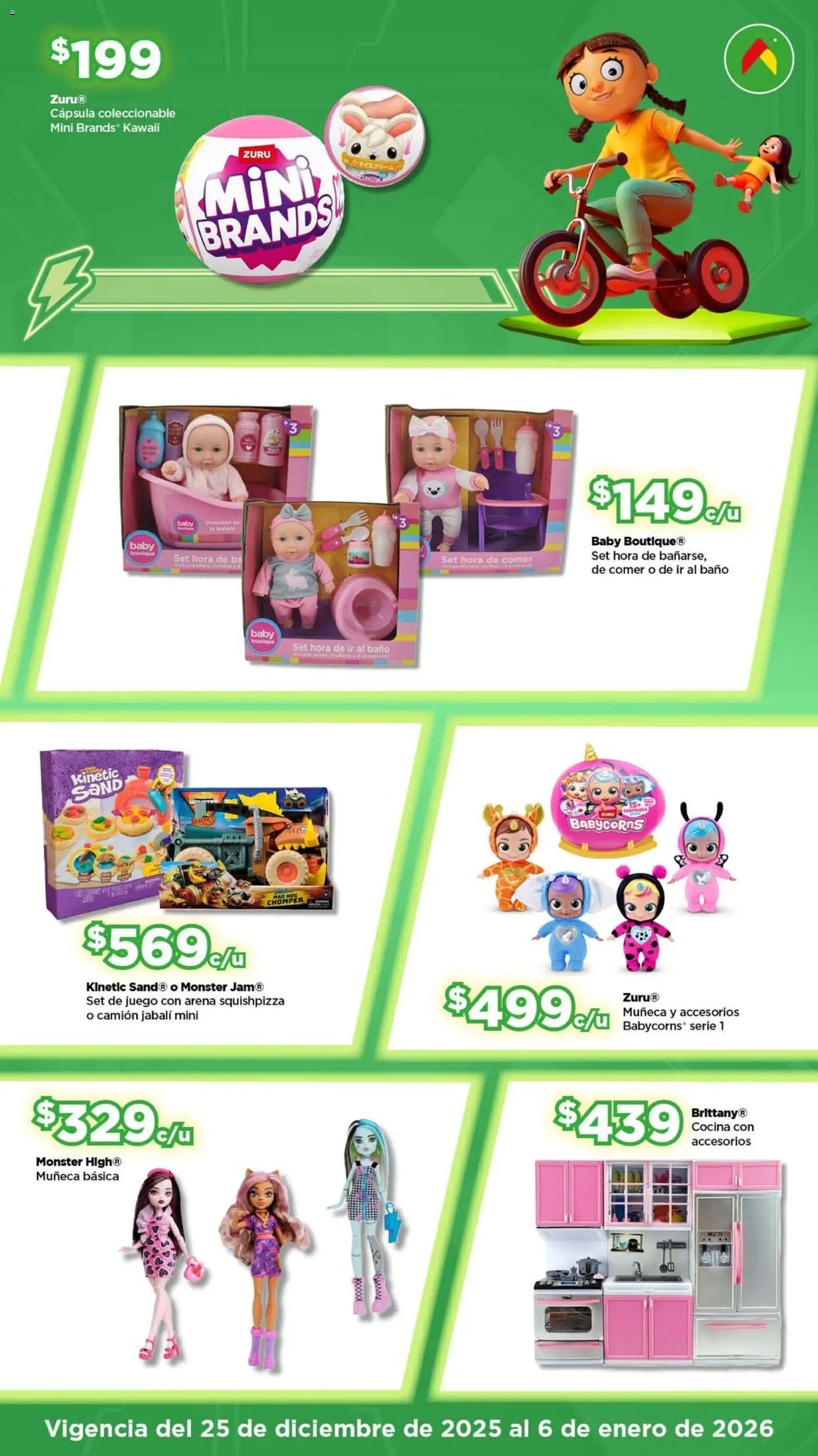 Nuevas ofertas de Bodega Aurrerá válidas en toda la República Mexicana desde el 25.12.2025. ¡Encuentra las mejores ofertas en Bodega Aurrerá folleto Juguetirama! | Página: 8 | Productos: Juego, Cocina, Baño