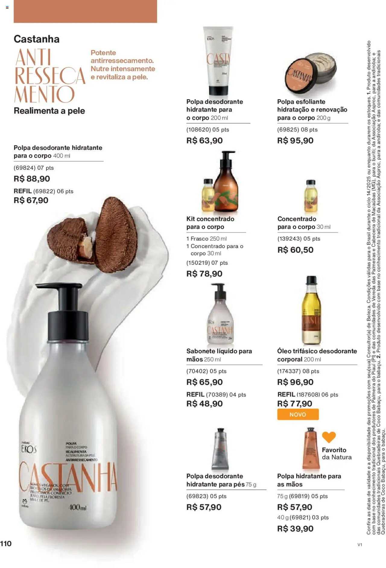 Natura Folheto - válido de 18.08.2025 | Página: 110 | Produtos: Coco, Maiô, Óleo, Sabonete líquido