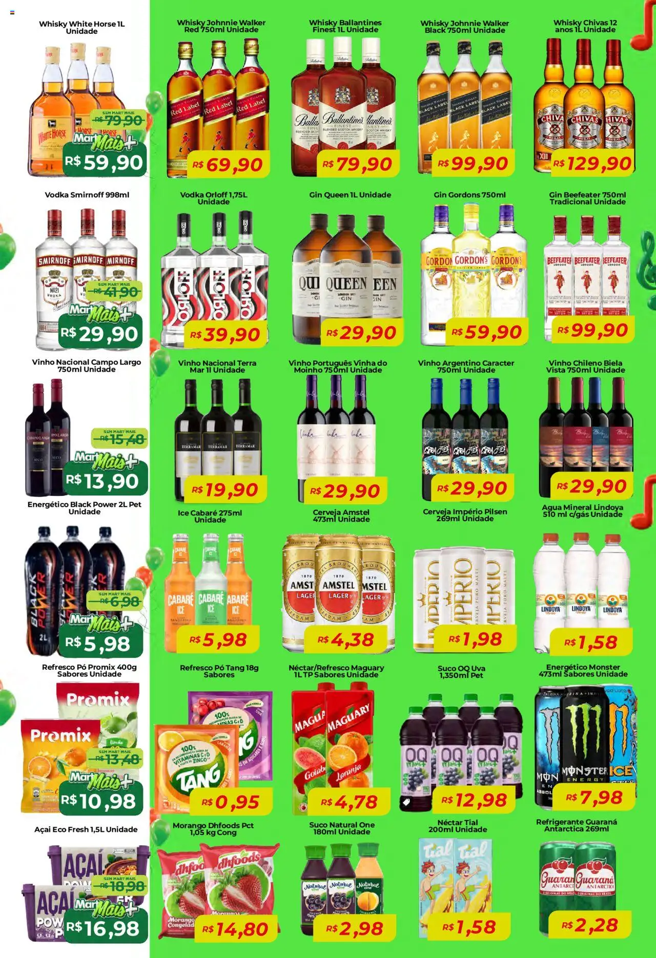 Mart Minas Folheto - válido de 09.10.2025 | Página: 3 | Produtos: Energético, Whisky, Vinho, Aveia