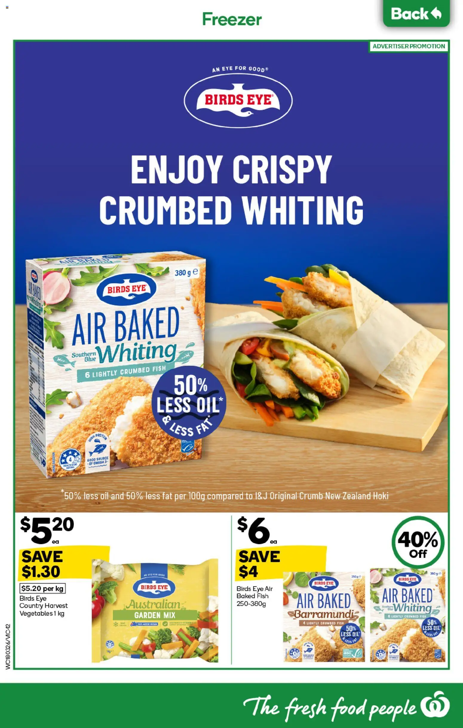 Woolworths catalogue - valid from 18.03.2026 | Page: 42 | Products: Oil, Fish, Vegetables, Freezer