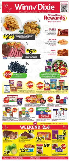 Preview of Winn Dixie weekly ads valid from 26.12.2025