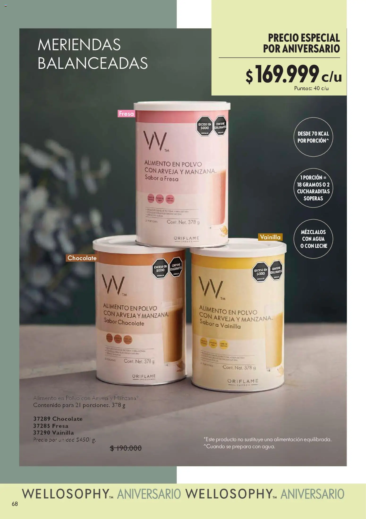 Oriflame revista - valida desde el 27.12.2025 | Página: 68 | Productos: Agua, Fresa, Manzana, Leche