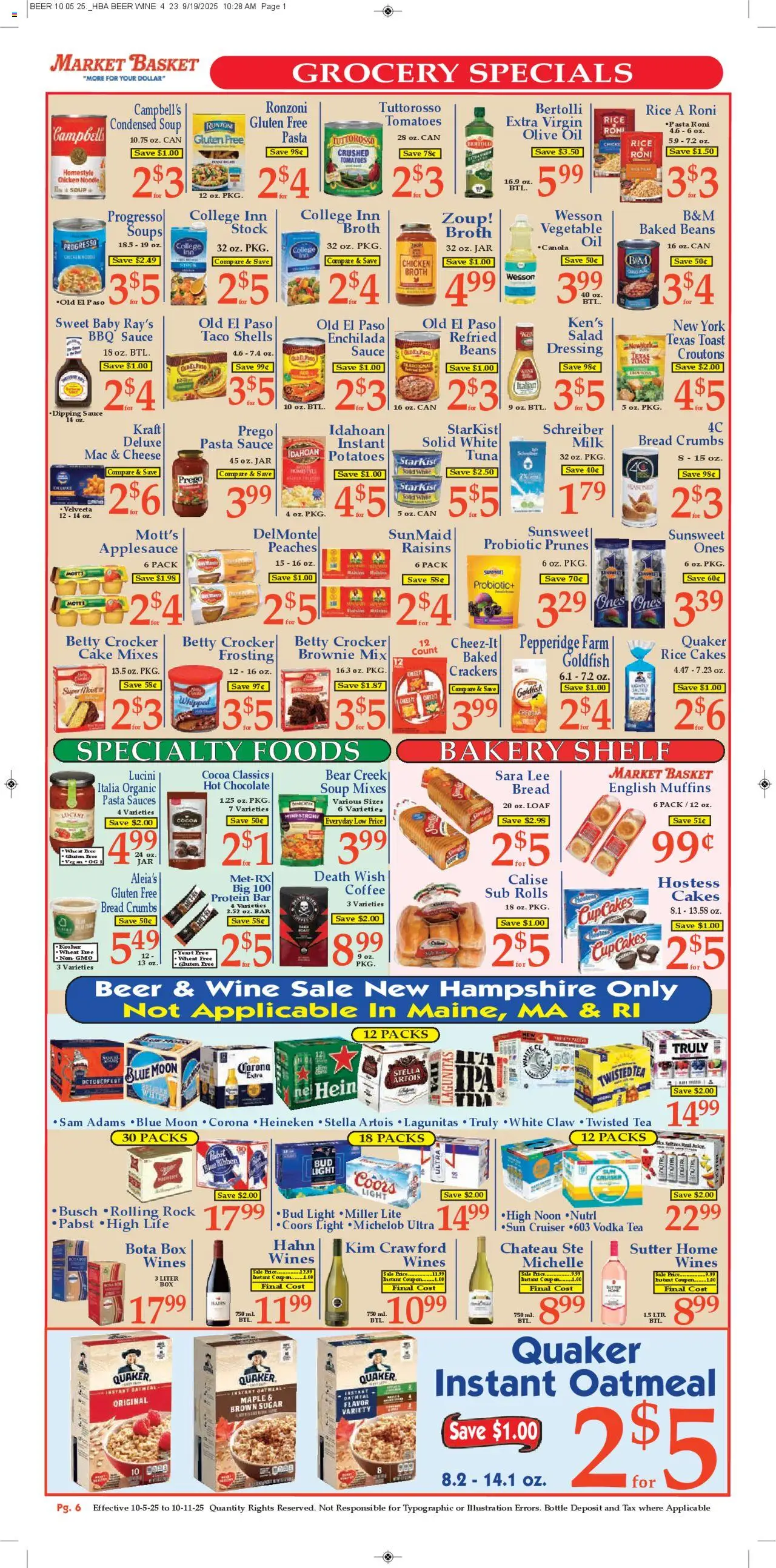 Market Basket Ad - valid from 05.10.2025 | Page: 6