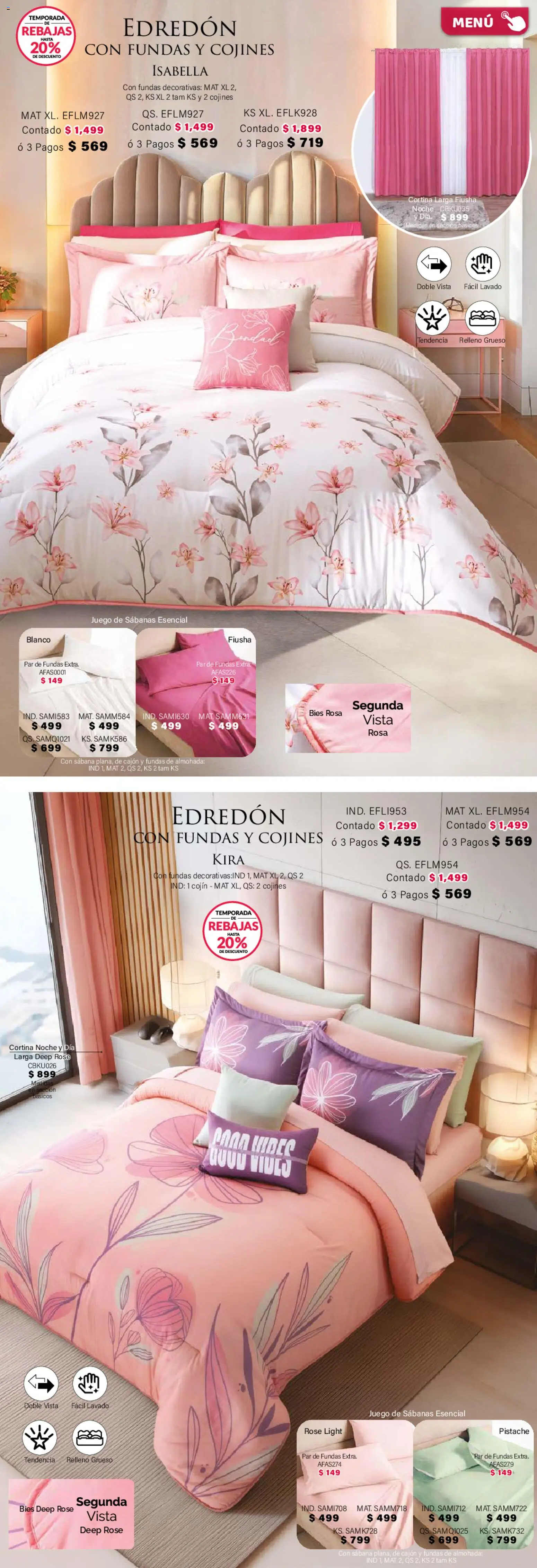 Nuevas ofertas de Colchas Concord válidas en toda la República Mexicana desde el 01.02.2026. ¡Encuentra las mejores ofertas en Colchas Concord catálogo! | Página: 37 | Productos: Juego, Almohada, Sabanas