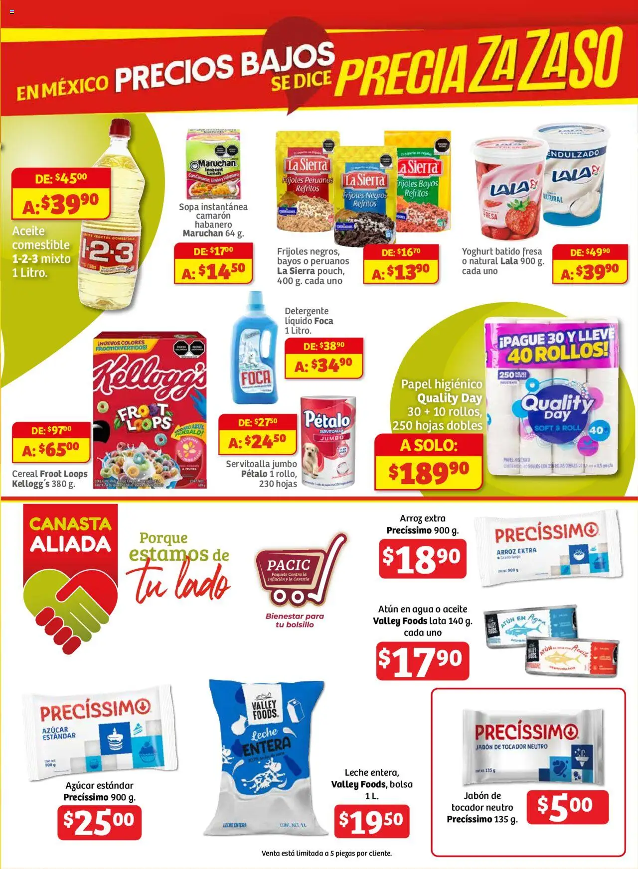 Nuevas ofertas de Soriana válidas en toda la República Mexicana desde el 09.10.2025. ¡Encuentra las mejores ofertas en Soriana - Fin de Semana Mercado: Ags, Nay, Jal, Qro, Col, Mich, Gto, Hgo, Tlax, Mor, Pue, Gro, Oax, Edo. de Mex, CDMX, Zac y SLP! | Página: 6 | Productos: Fresa, Detergente, Azúcar, Jabón