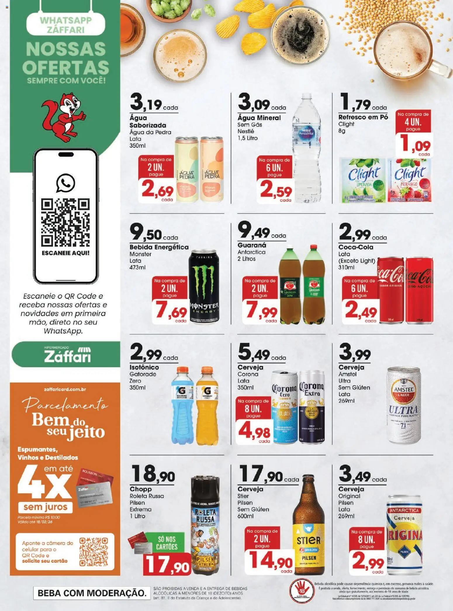 Zaffari Folheto - válido de 03.02.2026 | Página: 12 | Produtos: Celular, Pó, Gatorade, Cerveja