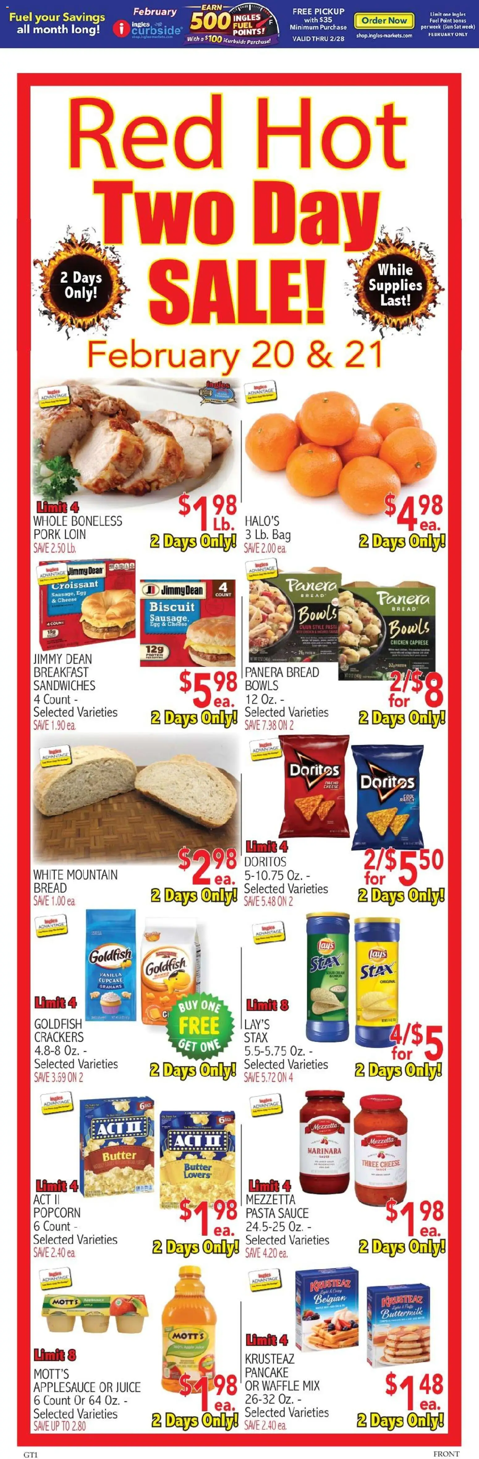 Ingles Weekly Ad - valid from 18.02.2026 | Page: 5 | Products: Juice, Pork, Cream, Cupcake