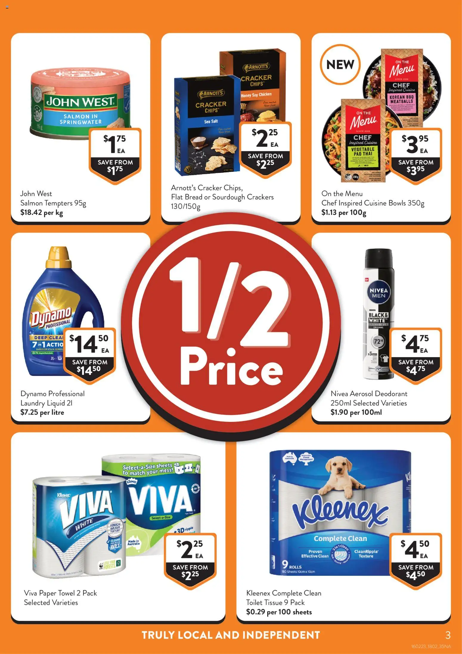 Foodworks catalogue - valid from 18.02.2026 | Page: 3 | Products: Honey, Chicken, Chips, Laundry