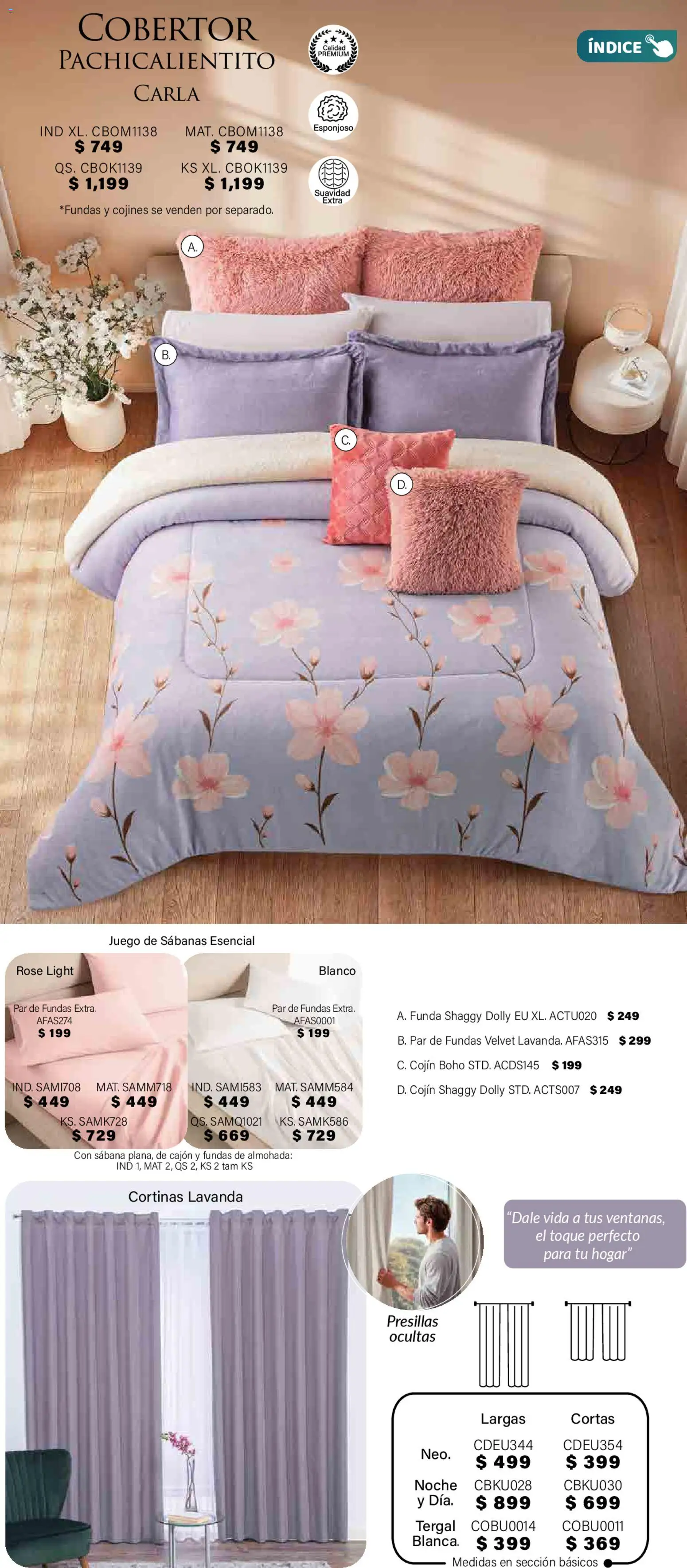 Nuevas ofertas de Colchas Concord válidas en toda la República Mexicana desde el 01.11.2025. ¡Encuentra las mejores ofertas en Colchas Concord Buen Fin! | Página: 329 | Productos: Cobertor, Funda, Sabanas, Cortinas