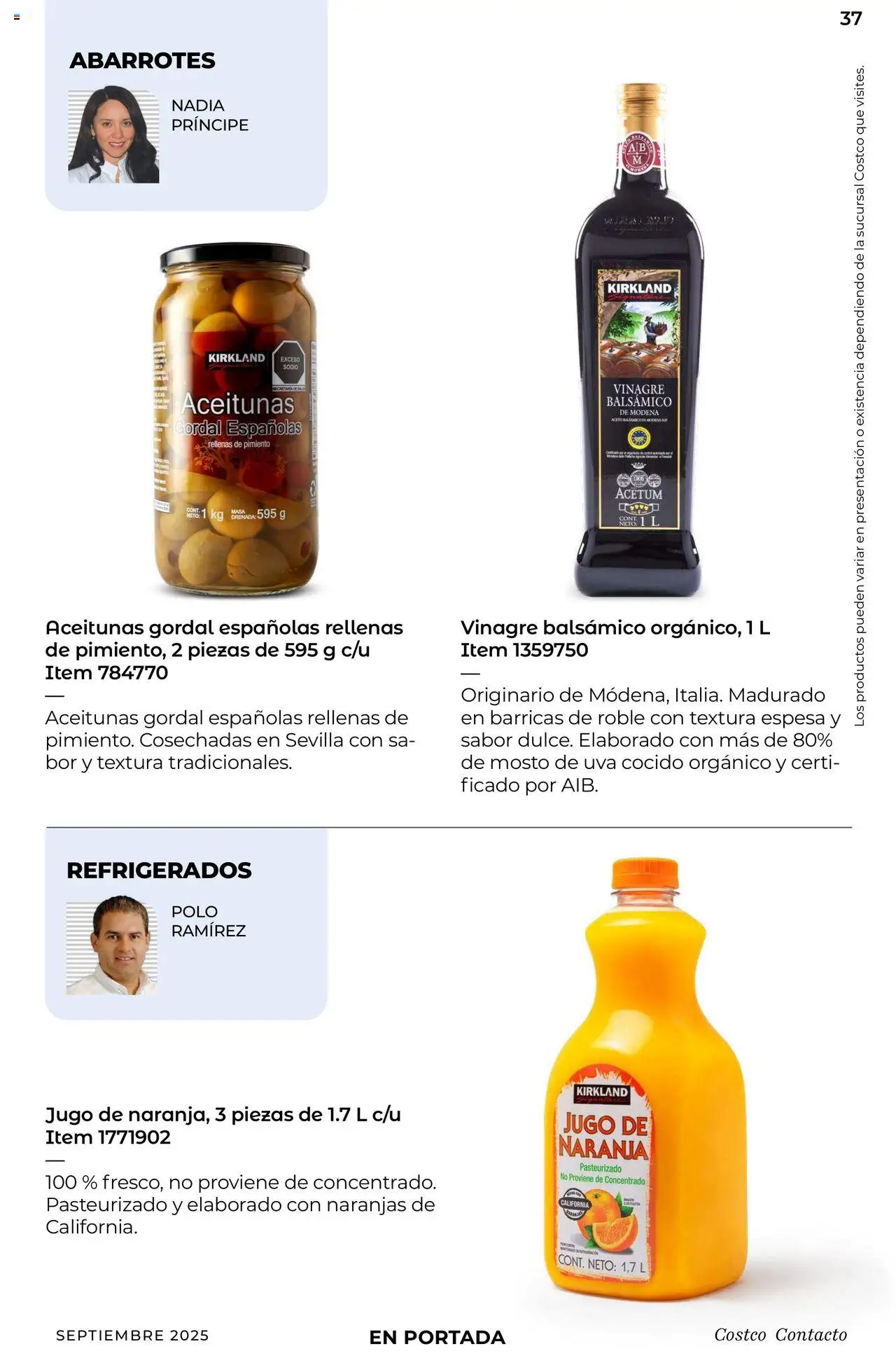 Nuevas ofertas de Costco válidas en toda la República Mexicana desde el 10.09.2025. ¡Encuentra las mejores ofertas en Costco - Catálogo Septiembre! | Página: 37 | Productos: Vinagre, Aceitunas, Jugo, Uva