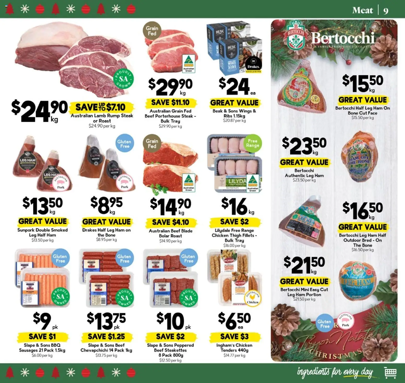 Drakes catalogue - valid from 26.11.2025 | Page: 9 | Products: Ham, Beef, Meat, Steak