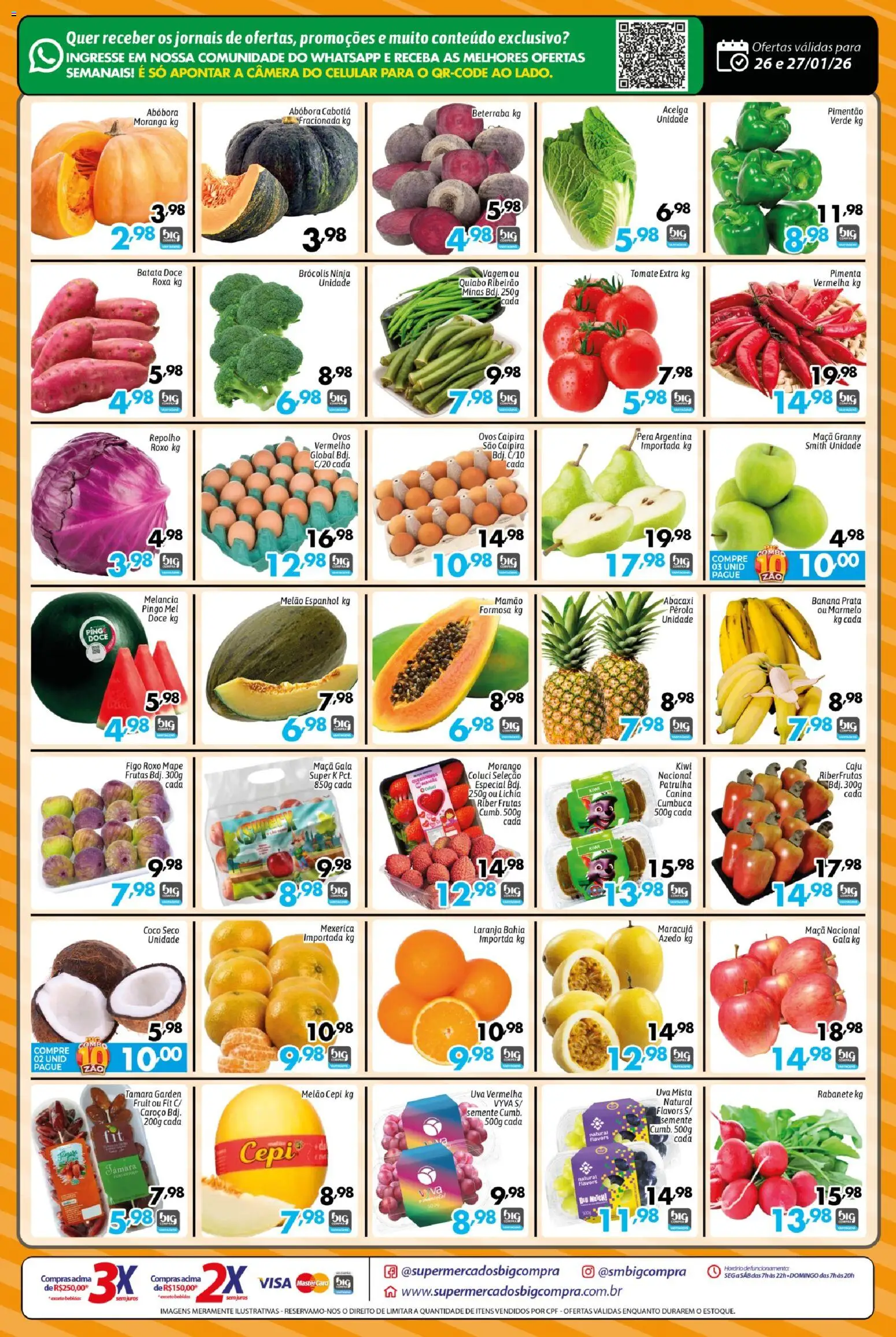 Big Compra Folheto - válido de 26.01.2026 | Página: 2 | Produtos: Melancia, Abóbora, Rabanete, Ovos