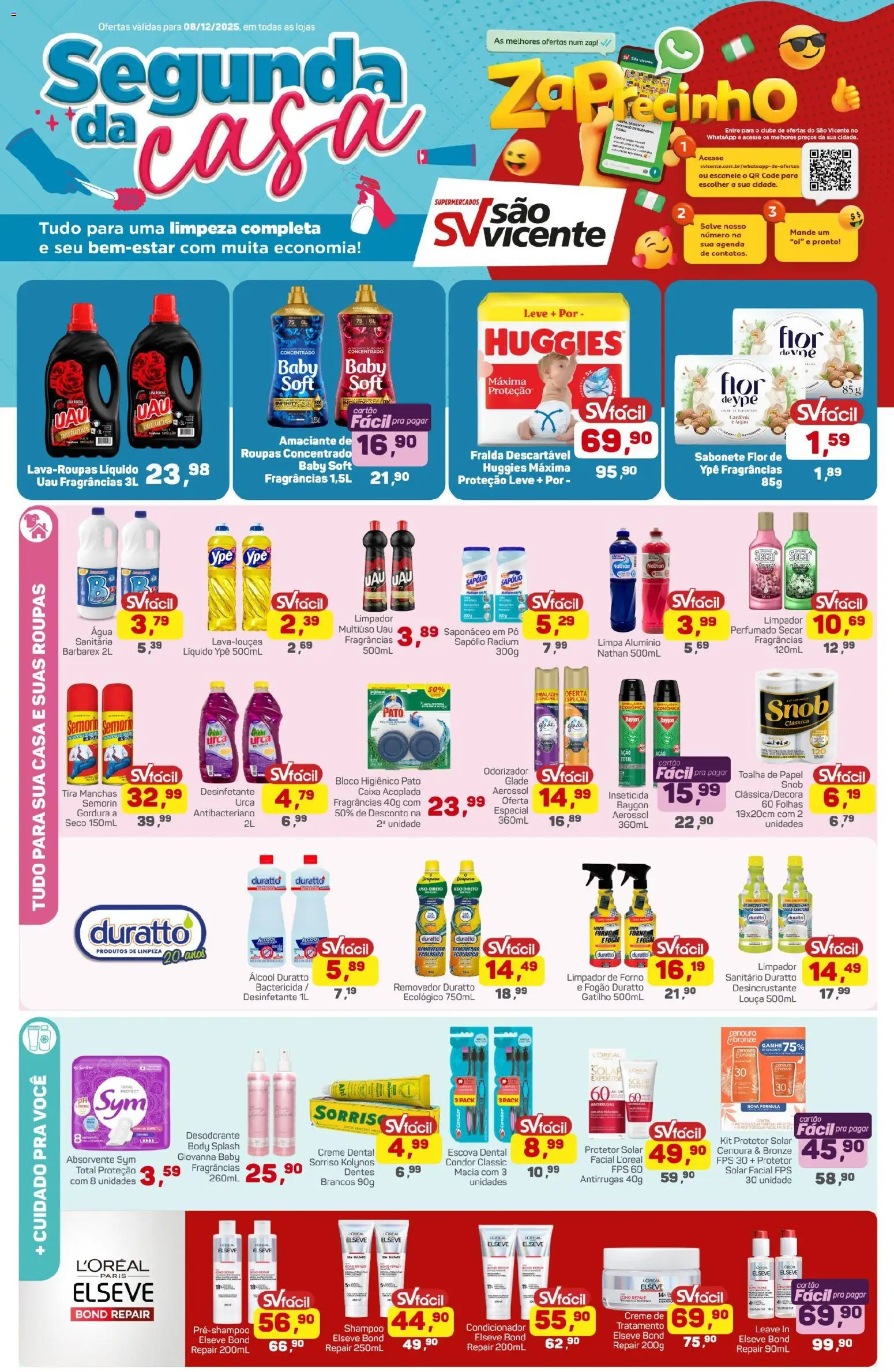 Supermercados São Vicente Folheto - válido de 08.12.2025 | Página: 1 | Produtos: Escova, Desodorante, Creme, Creme dental